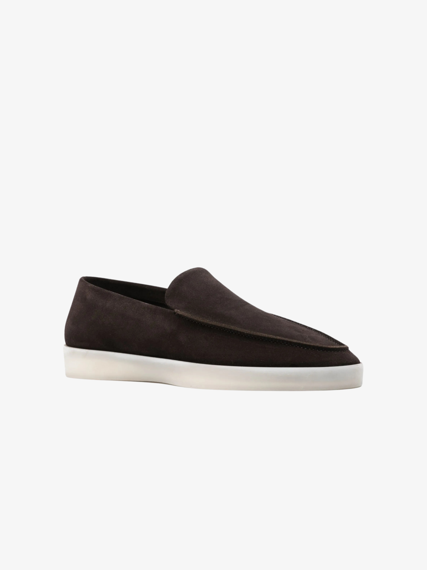 SUEDE LOAFERS IN DARK BROWN
