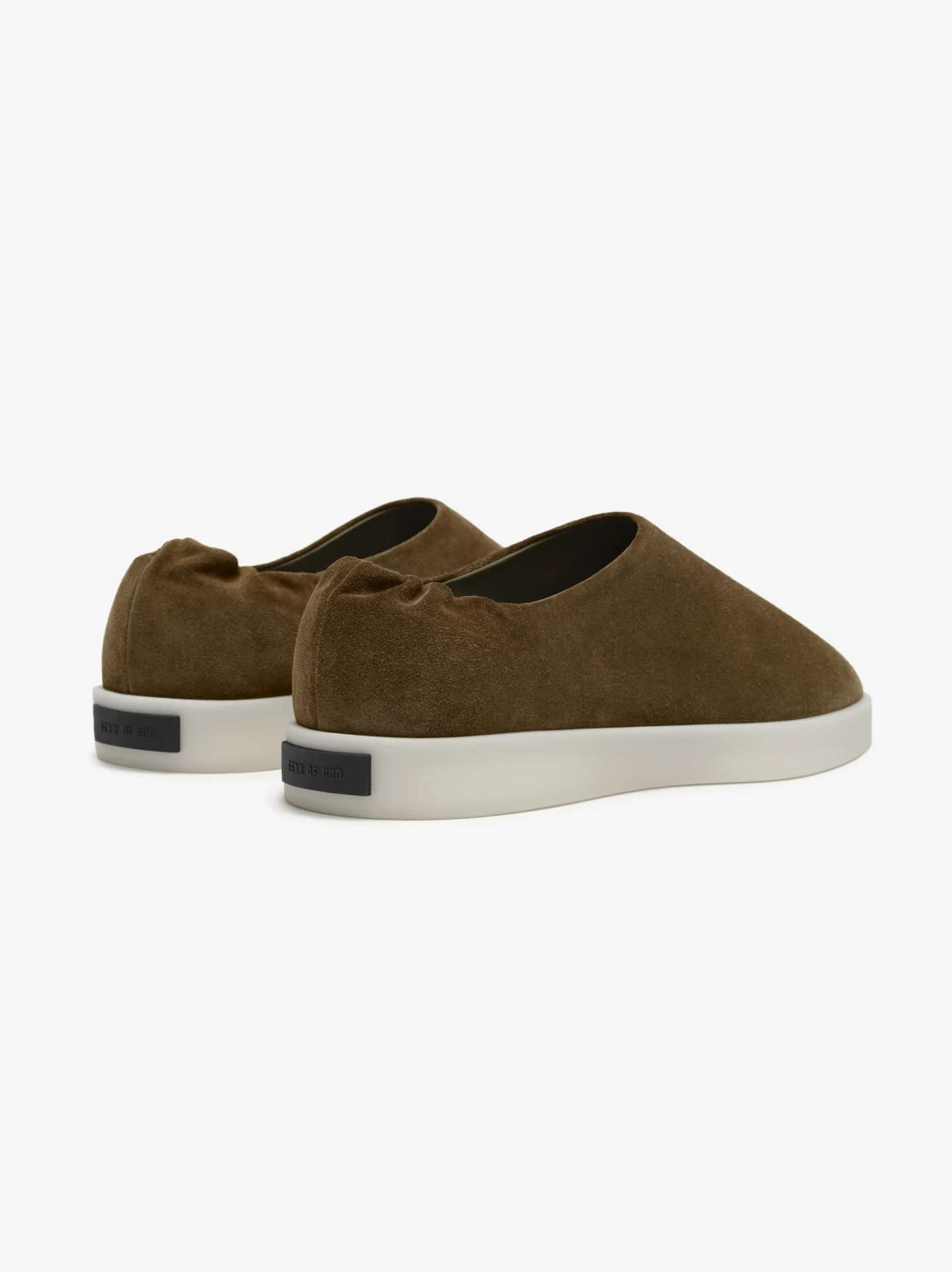 SUEDE MULES IN TAUPE