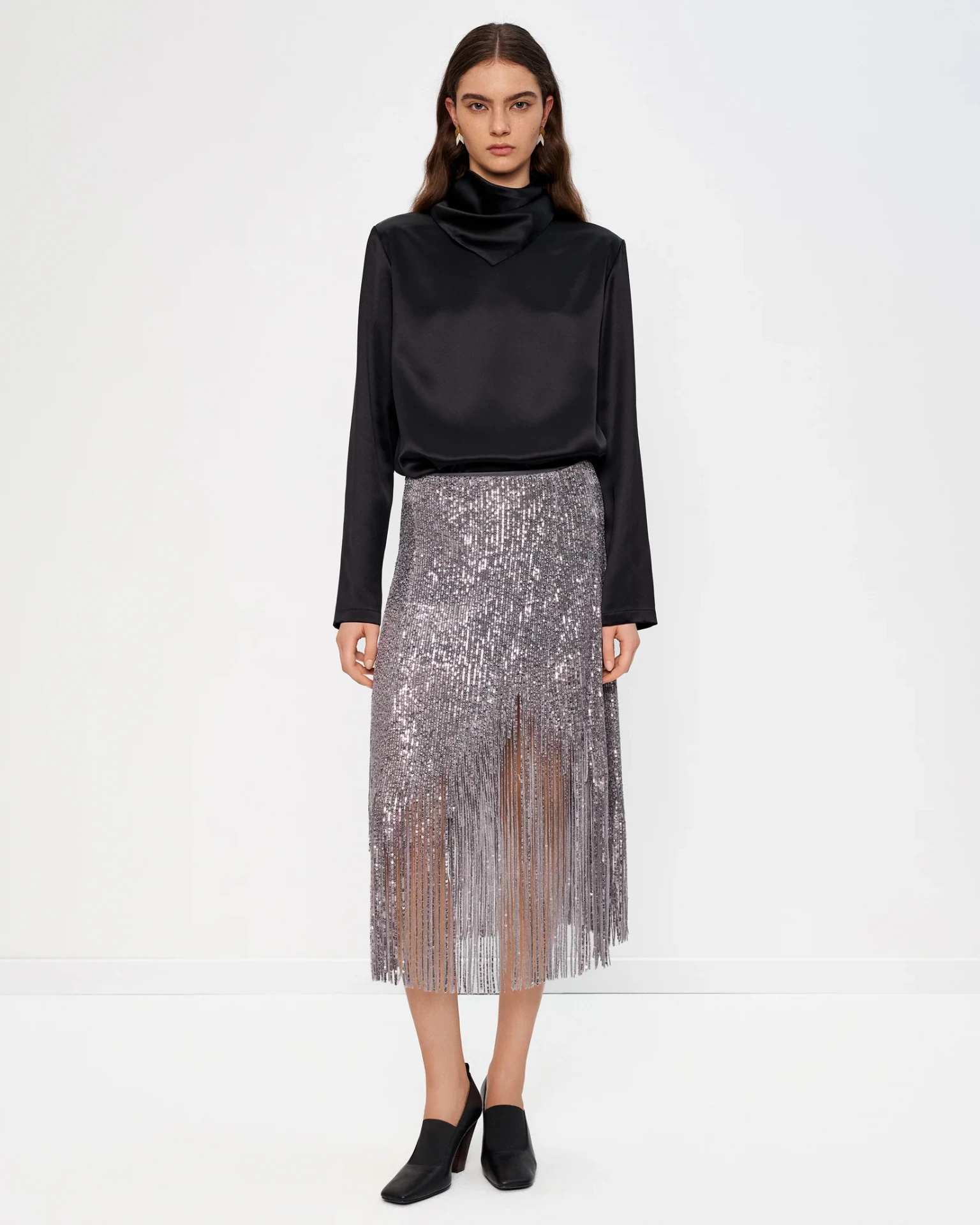 SUNBEAMS SKIRT IN STEEL GREY