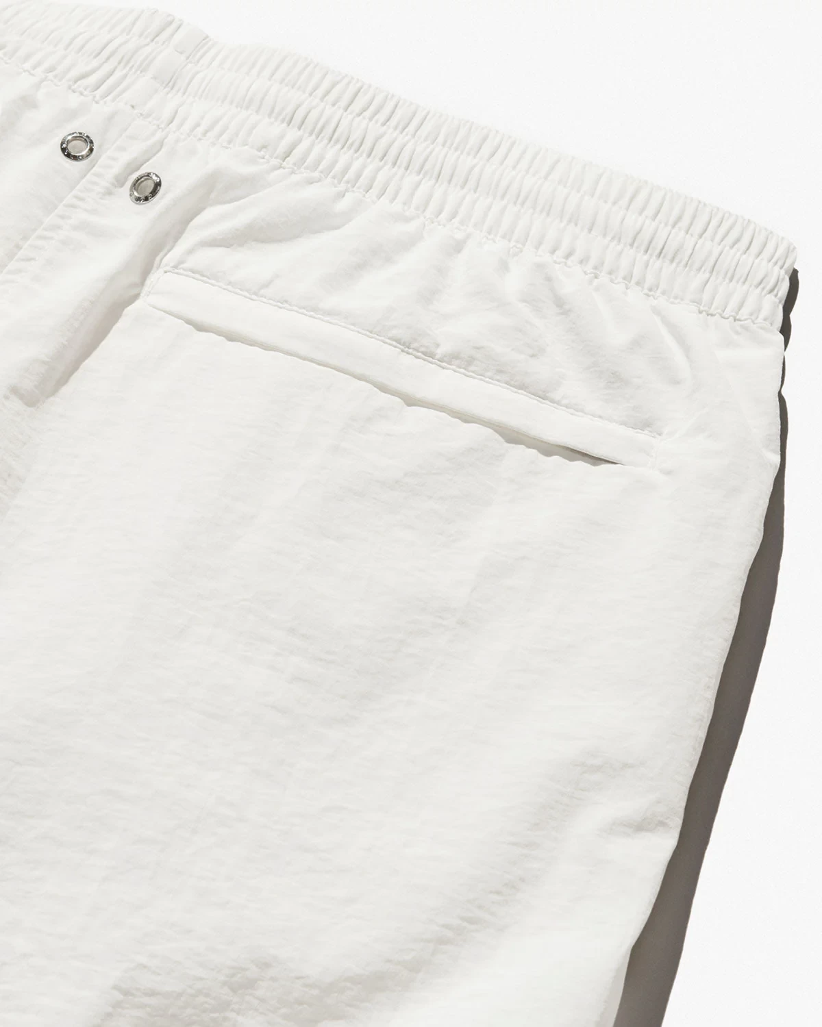 SWIM SHORTS DRY NYLON POPLIN IN WHITE
