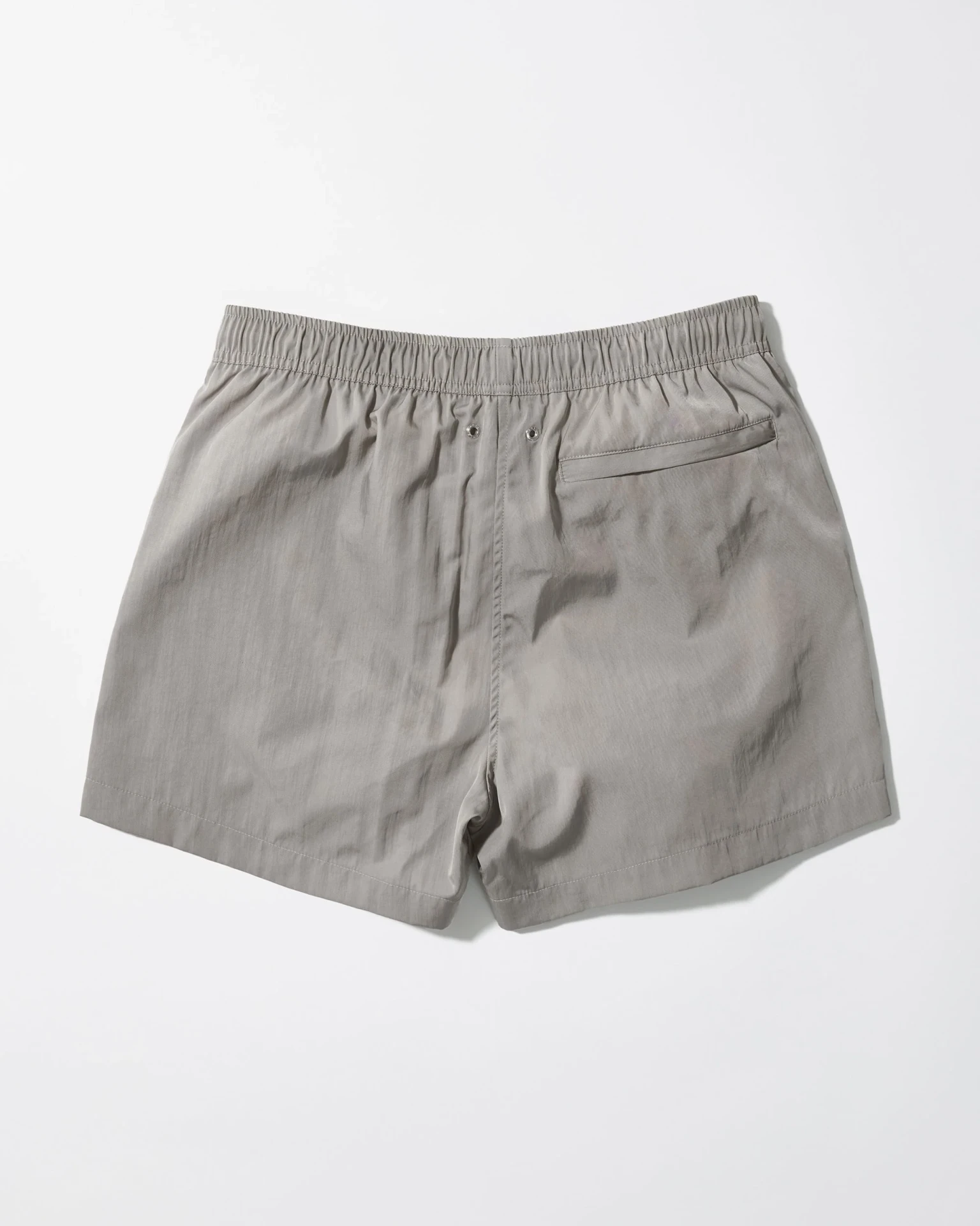 SWIM TRUNKS SATIN TWILL IN STEEL