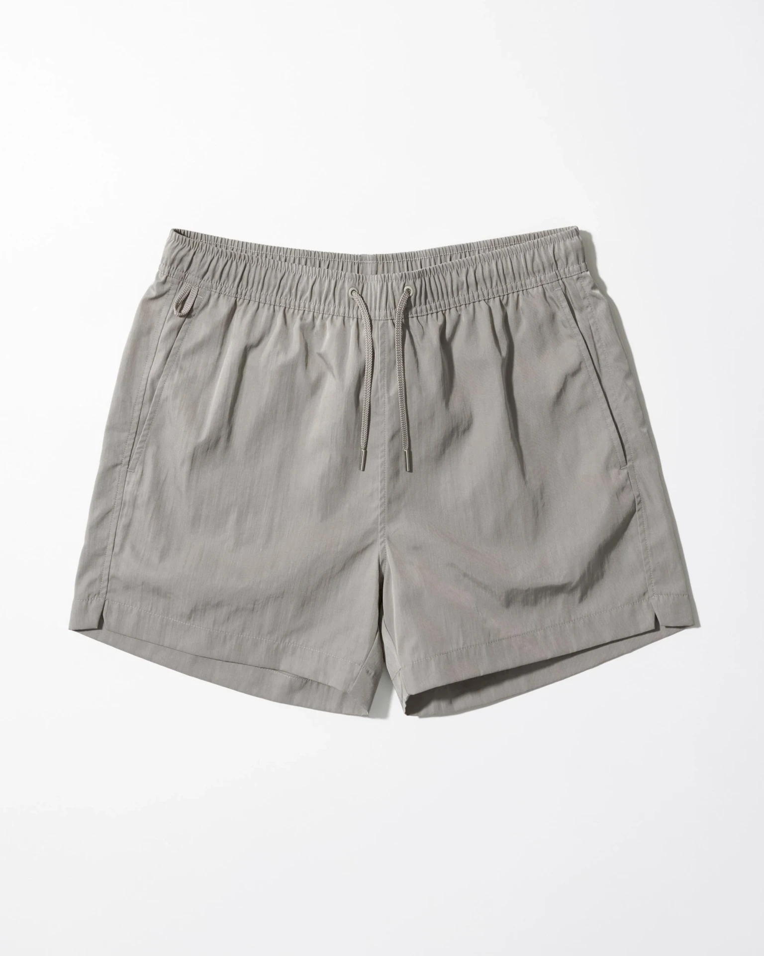 SWIM TRUNKS SATIN TWILL IN STEEL