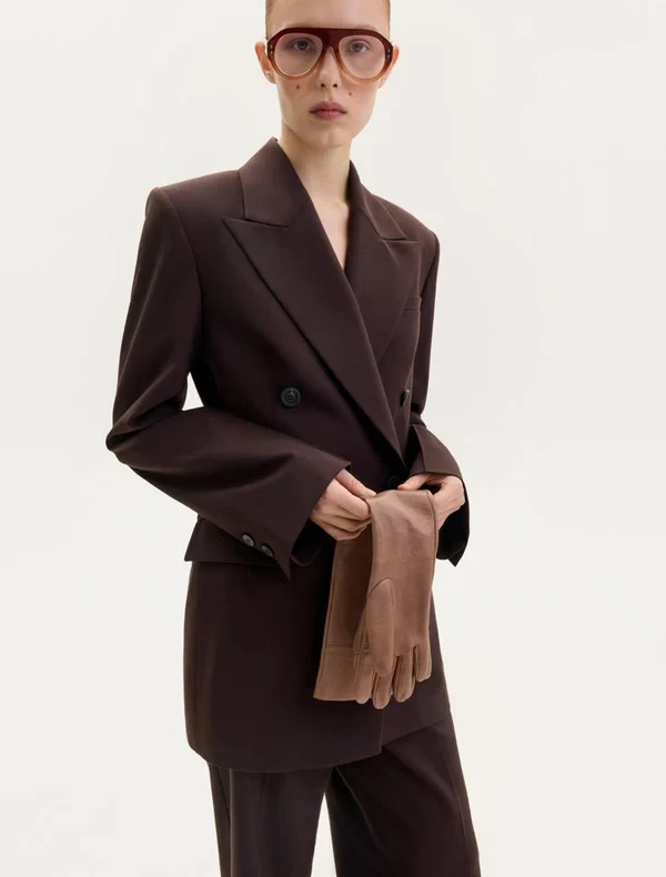 TAILORED JACKET IN BROWN