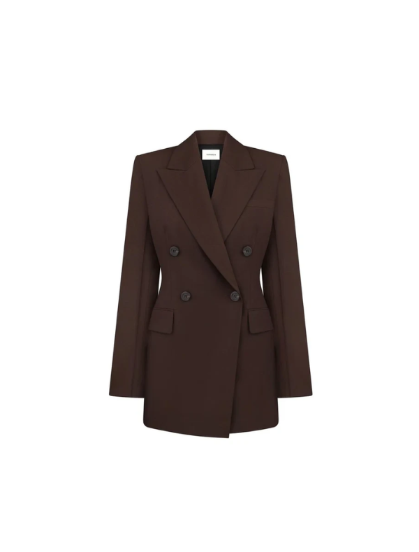 TAILORED JACKET IN BROWN