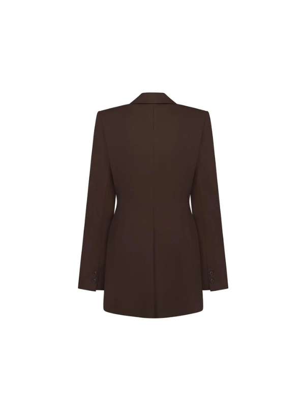 TAILORED JACKET IN BROWN