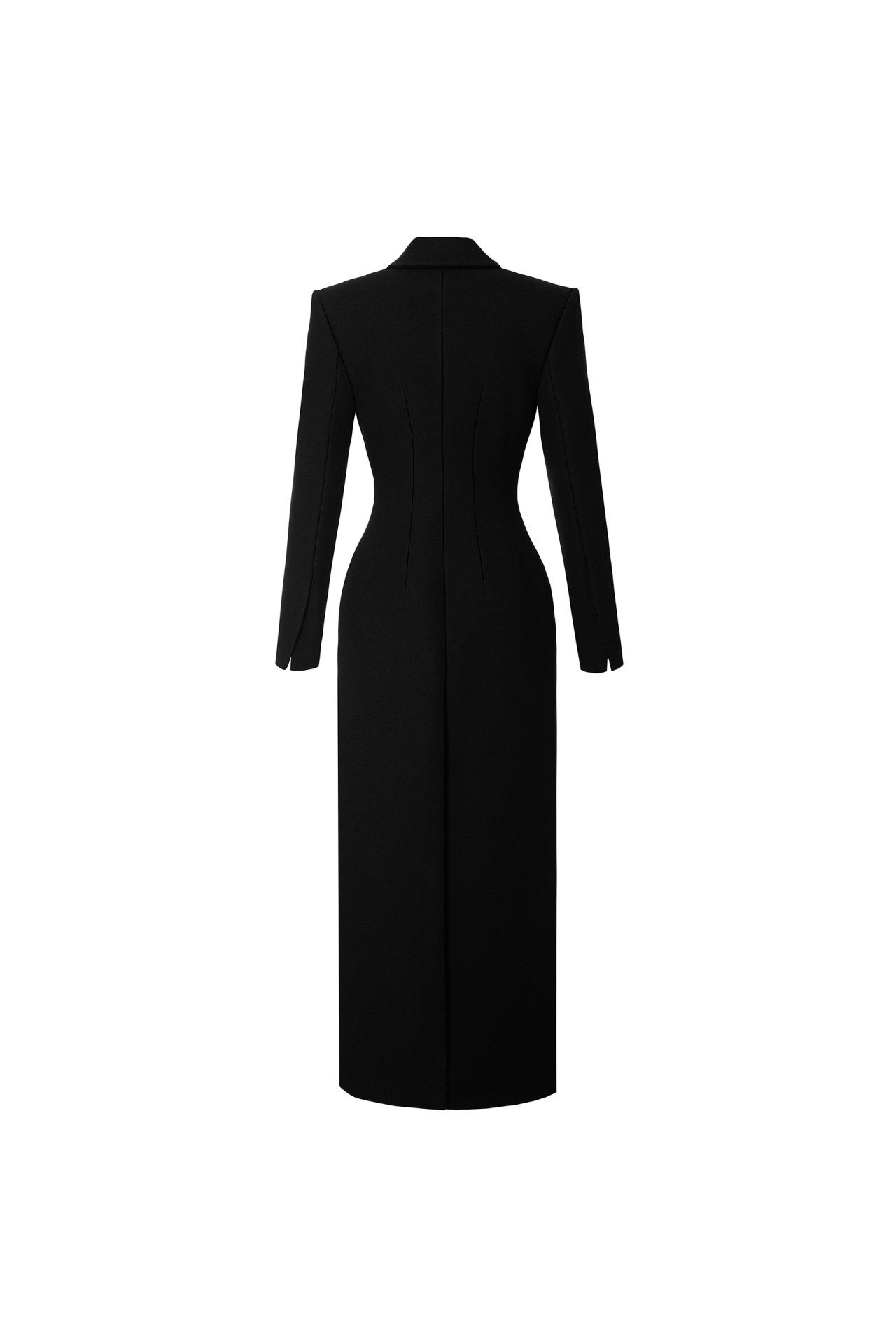 THE BAR COAT IN BLACK WOOL