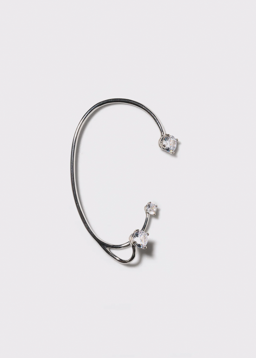 THREE POINT EAR CUFF IN SILVER