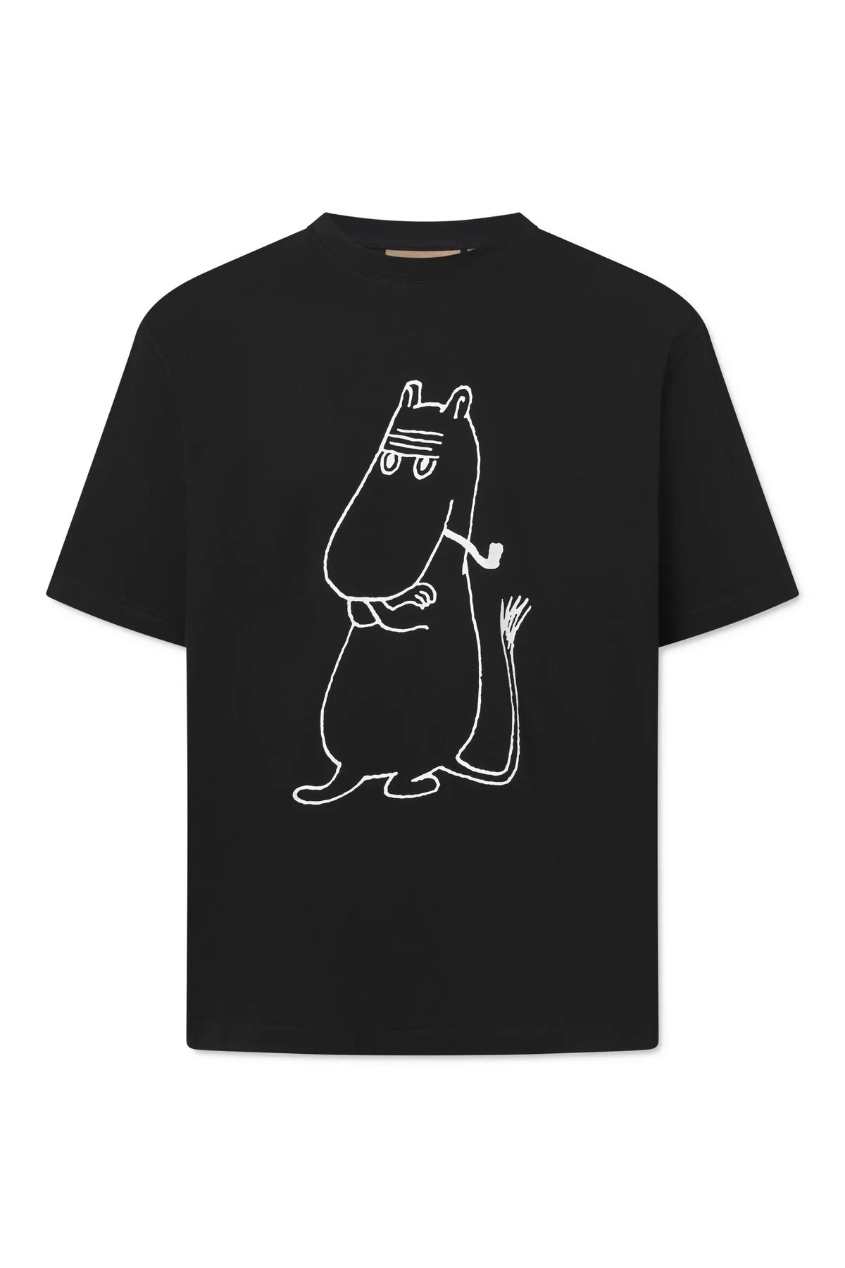 TOYO MOOMIN COTTON JERSEY BLACK OFF WHITE PRINT