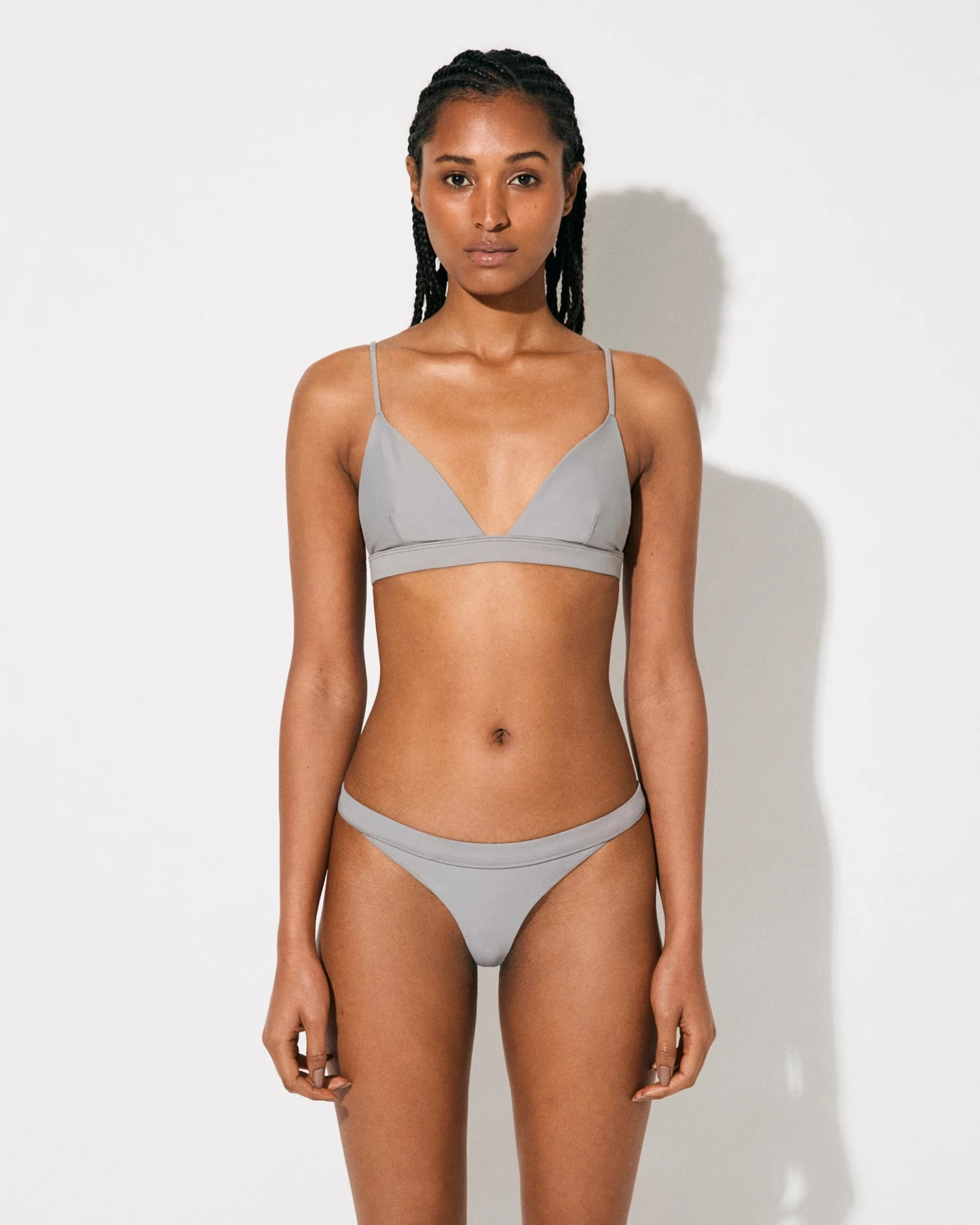 TRIANGLE TOP & BIKINI IN SLATE