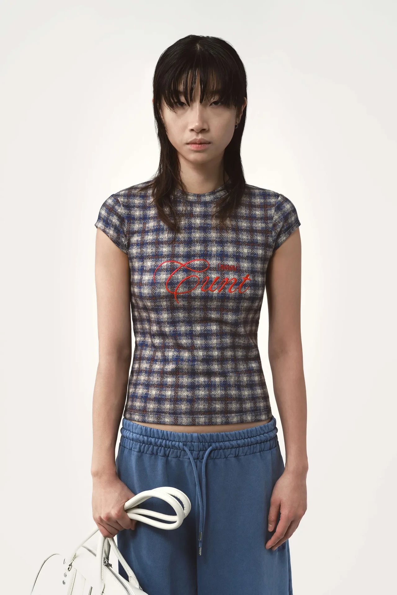 T-SHIRT IN CHECKED BLUE