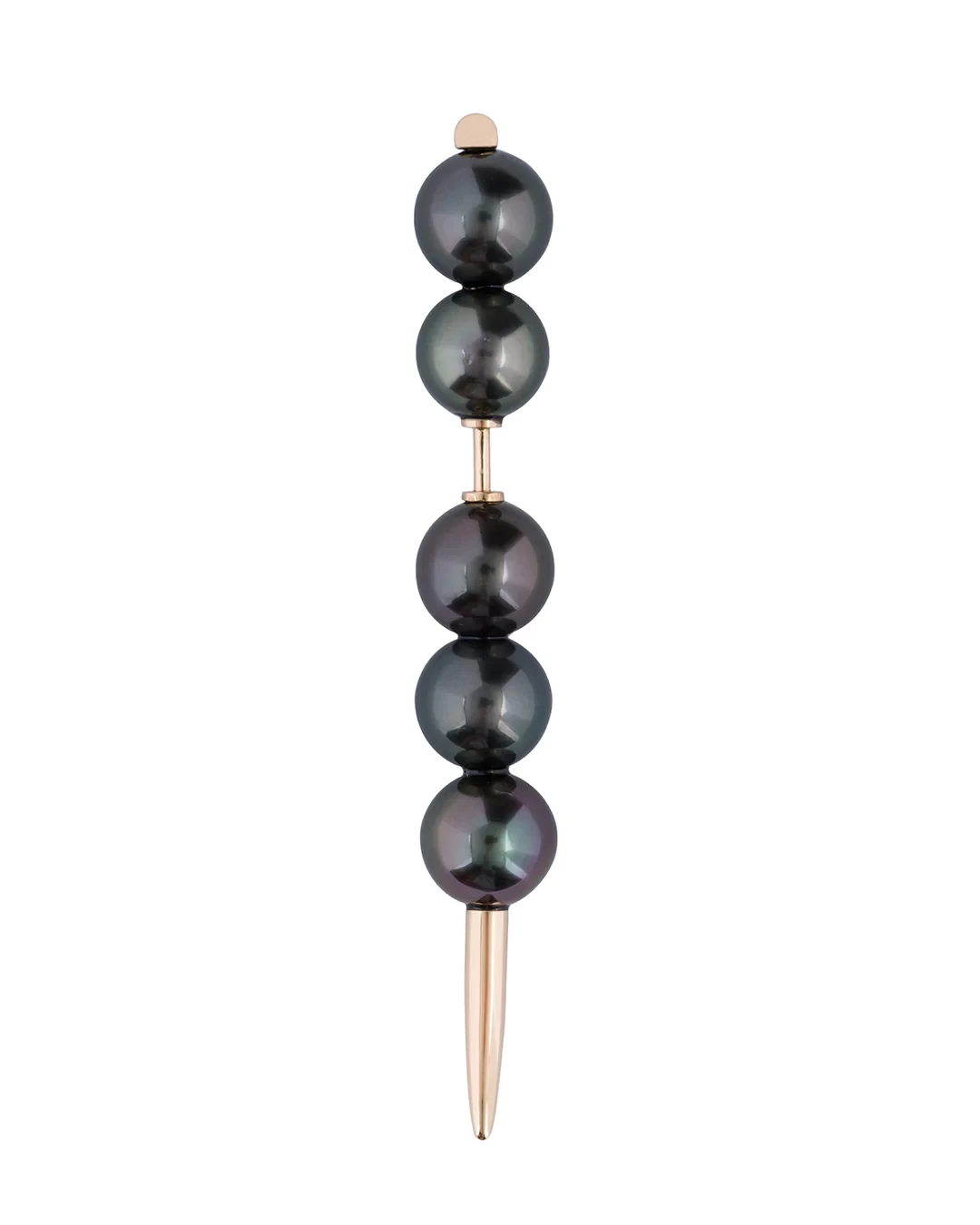 UNTITLED EARPIN 5CM, 18K ROSE GOLD/ TAHITIAN PEARLS