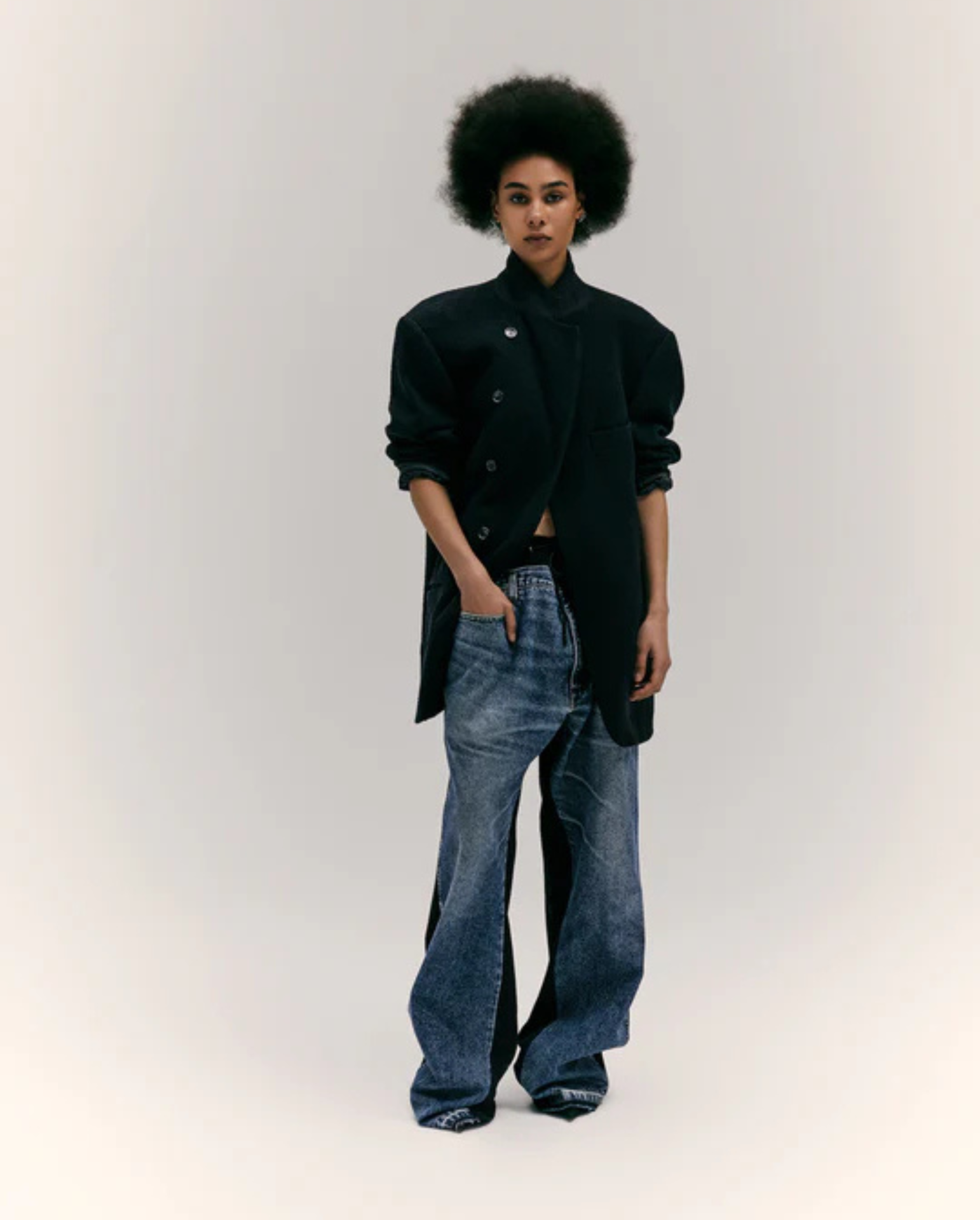 UPCYCLED DENIM TROUSERS