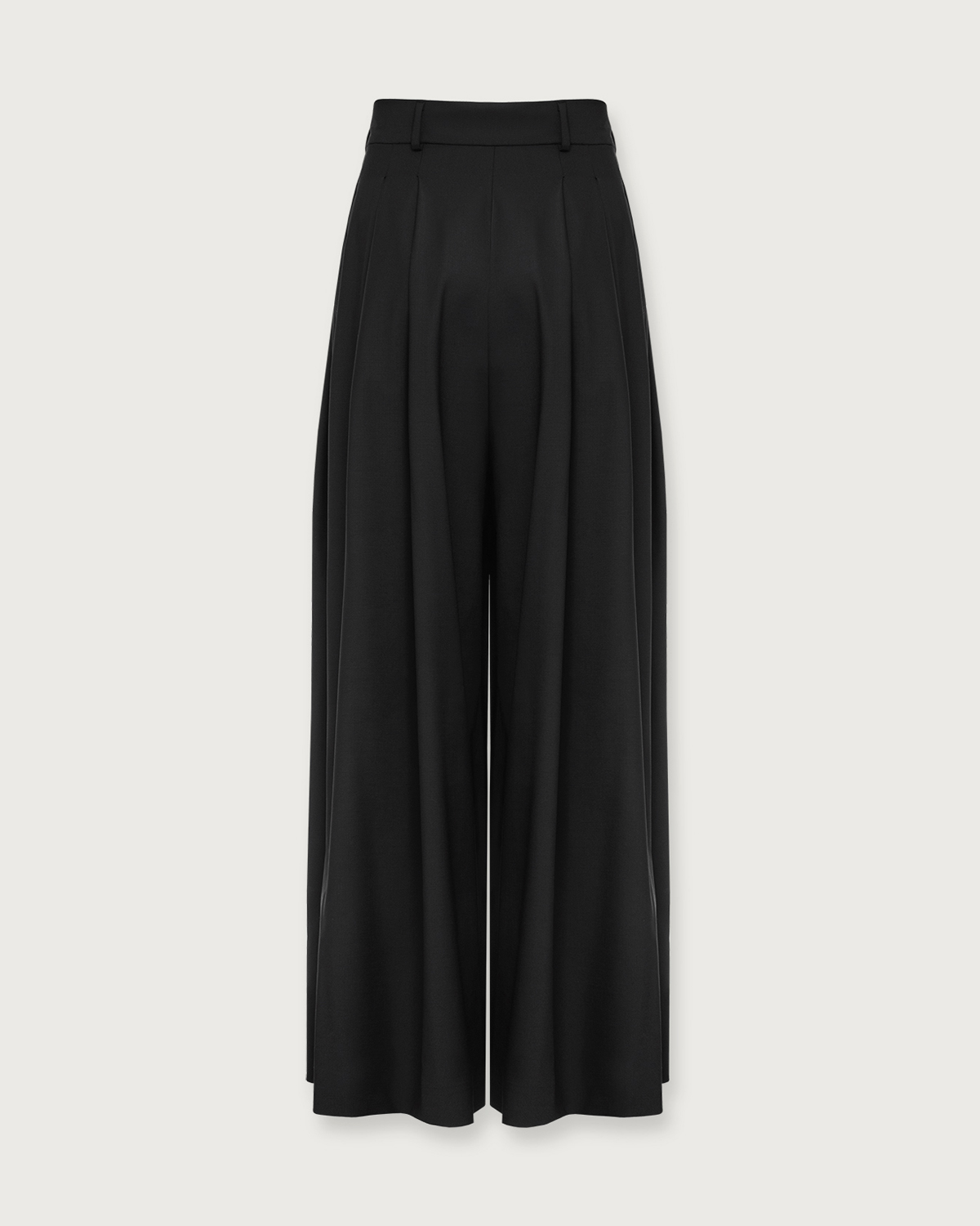 WIDE TROUSERS WITH BRA CLOSURE IN BLACK