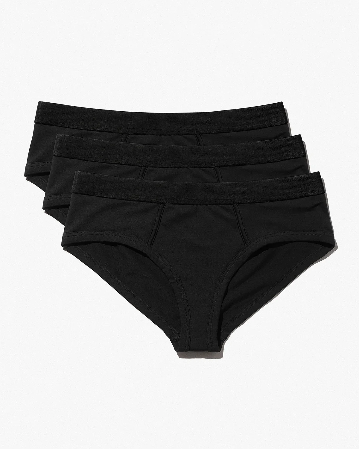 WOMEN 3 X Y-BRIEFS IN BLACK