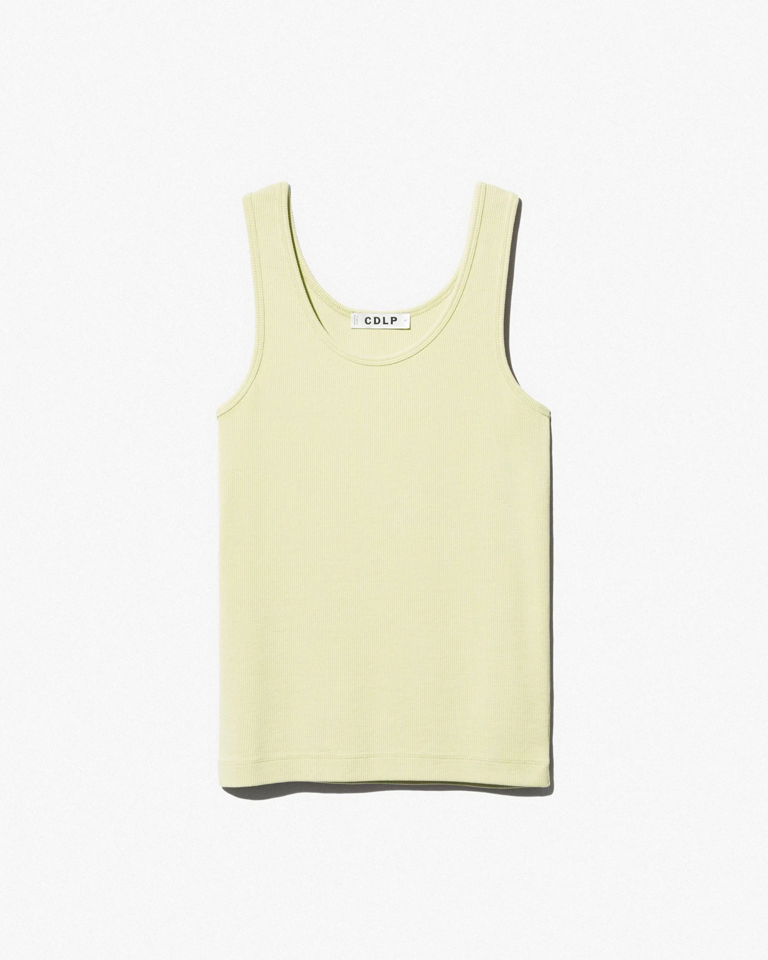 WOMEN RIB TANK TOP IN LEMON GRASS