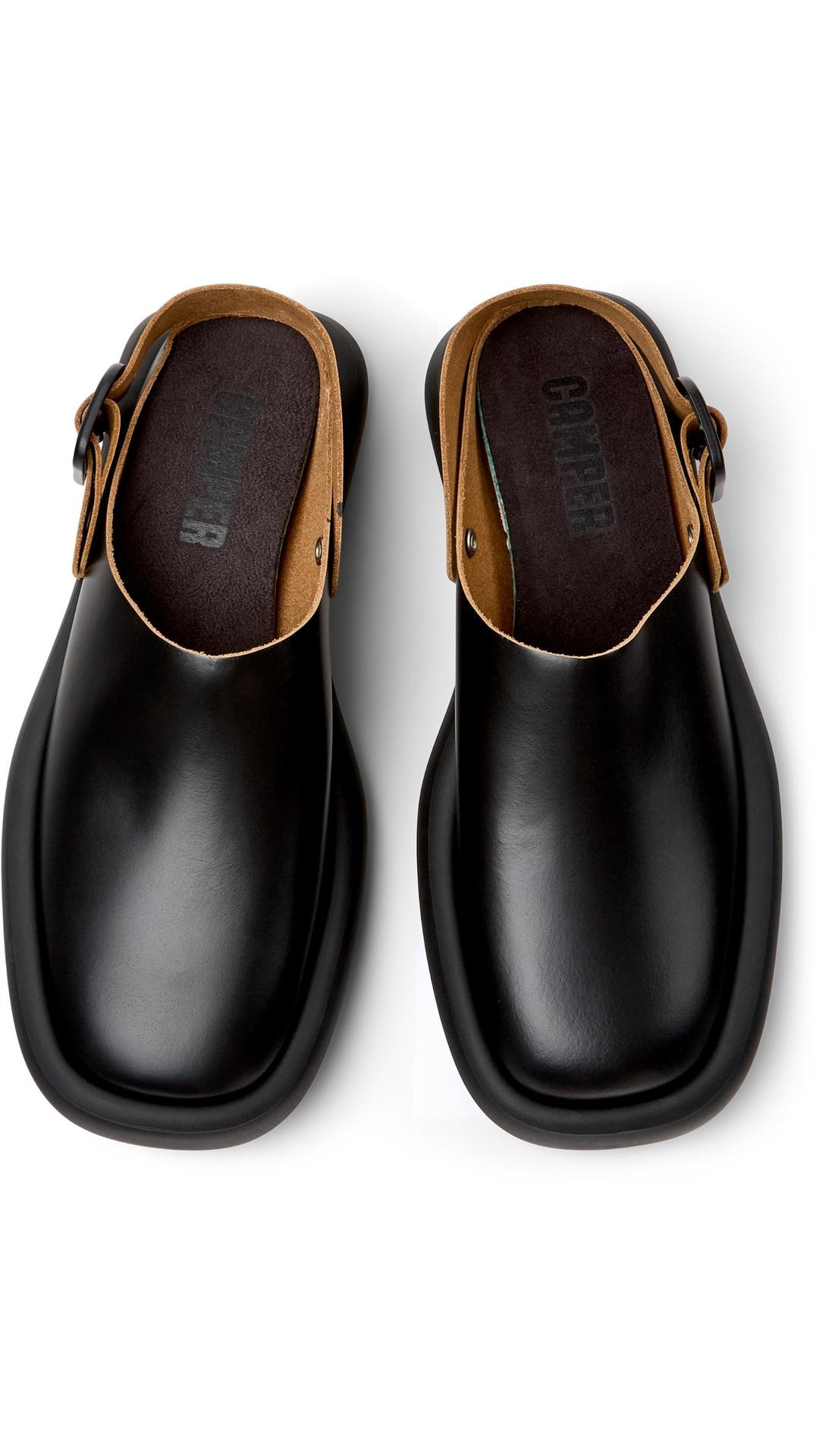 WOMEN'S ONDA LEATHER MULES IN BLACK