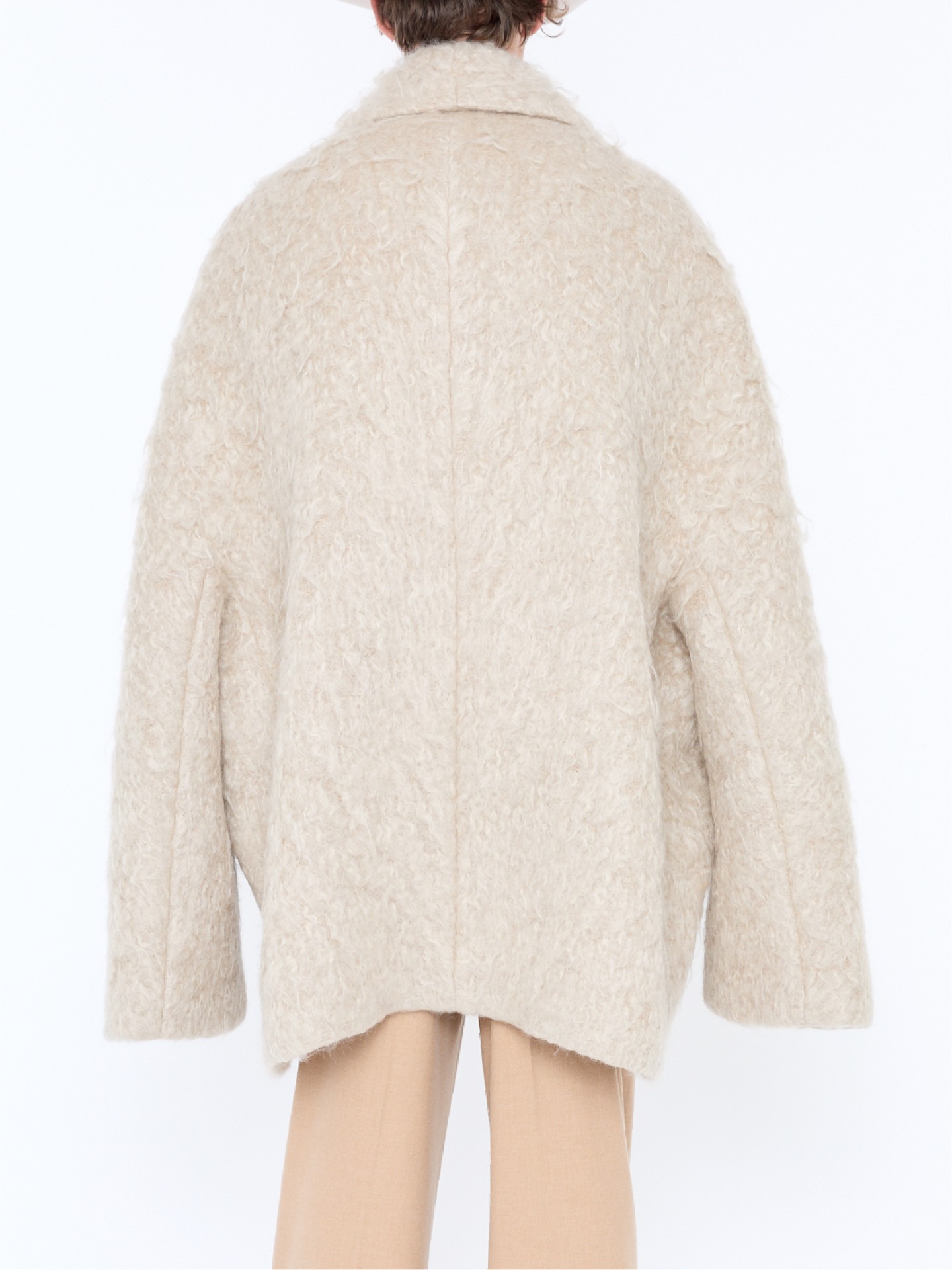 WOOL CAPE IN BEIGE