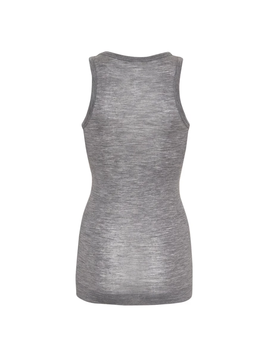 WOOLEN ISA TOP IN GREY MELANGE
