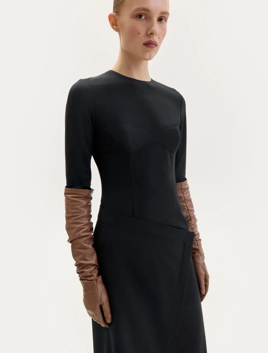 WRAP DRESS IN BLACK