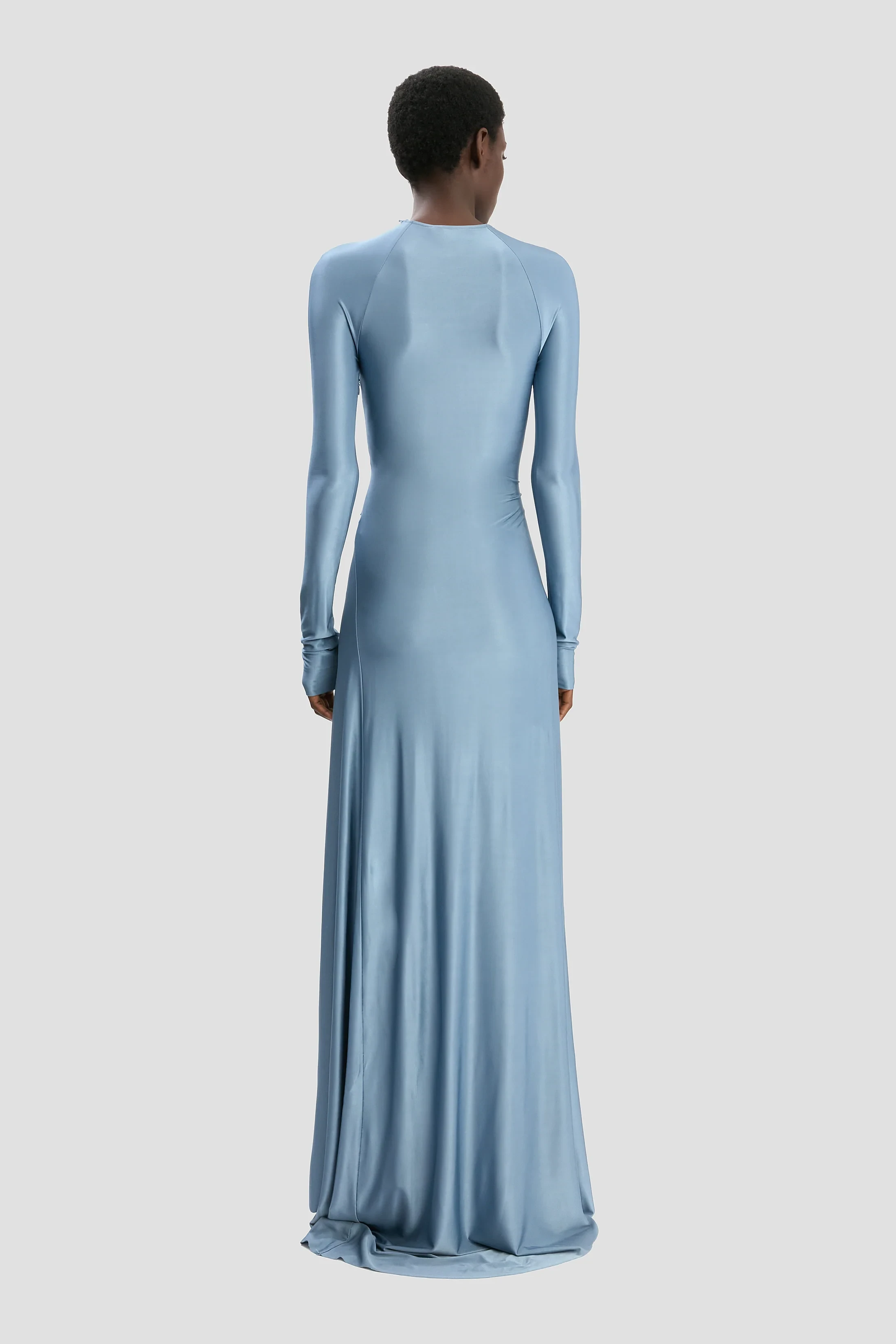 LONG SLEEVE TWIST DETAIL GOWN 