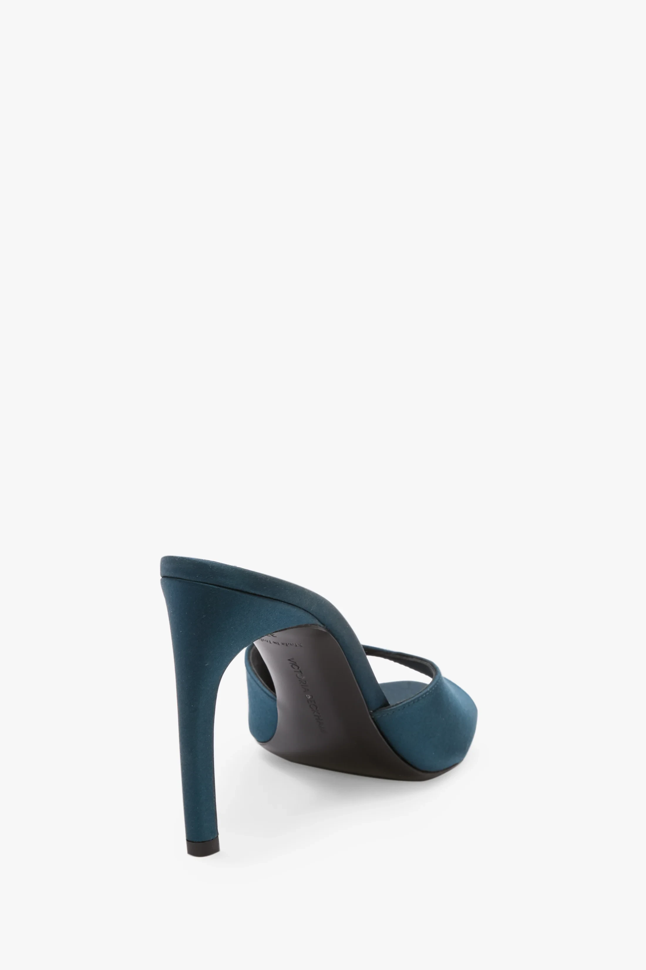 HARLOW OPEN TOE MULE IN TEAL BLUE