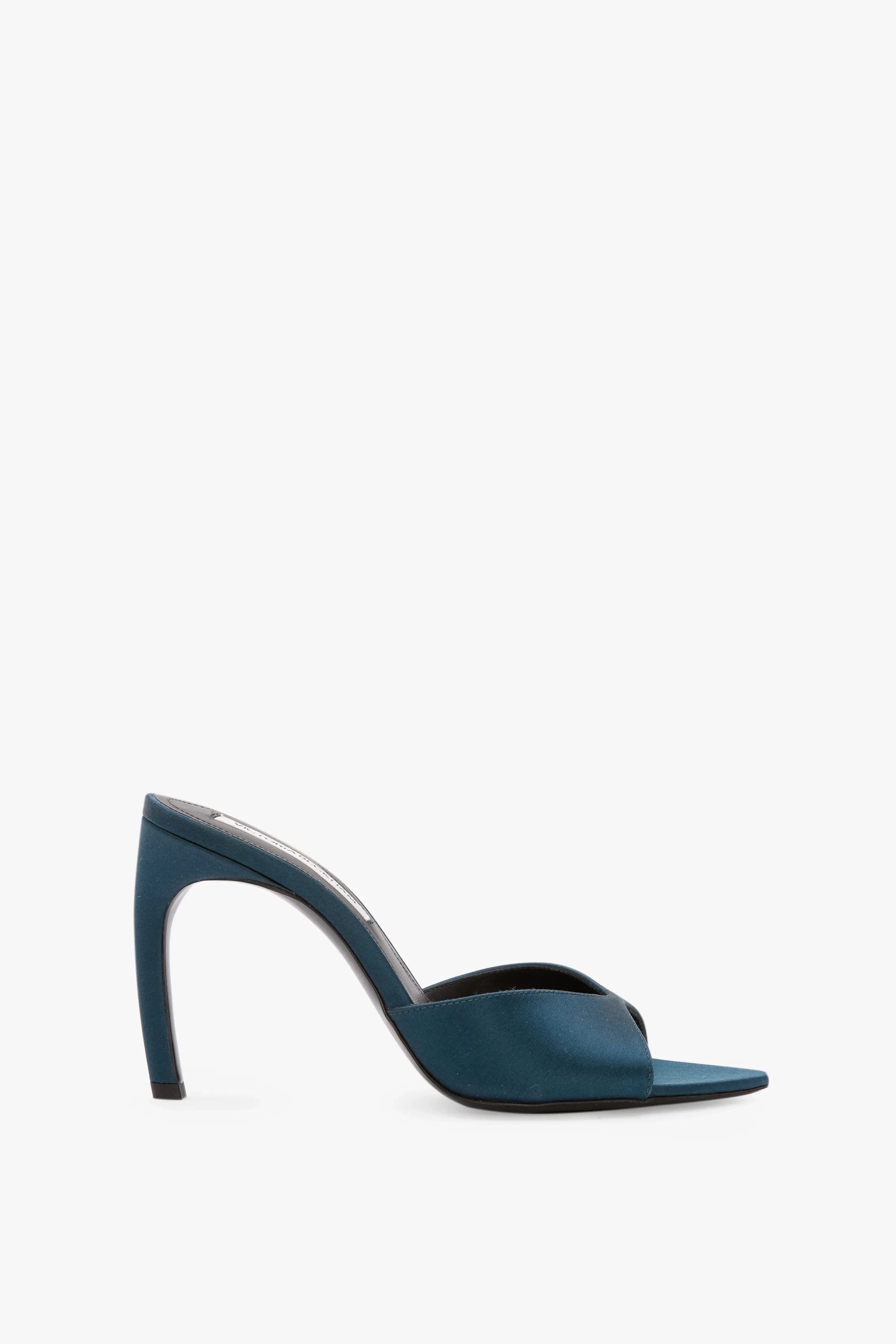 HARLOW OPEN TOE MULE IN TEAL BLUE