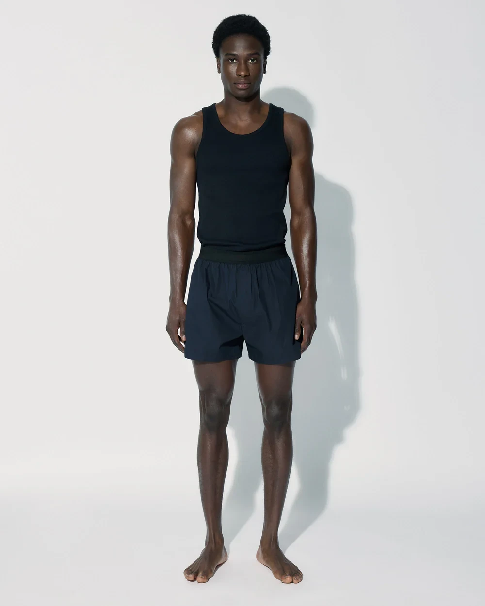 COTTON WOVEN BOXER SHORTS CLASSIC NAVY