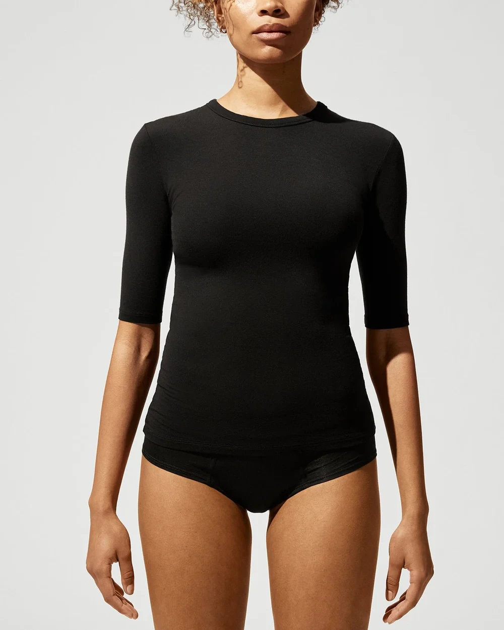 W-WOOL T-SHIRT BLACK