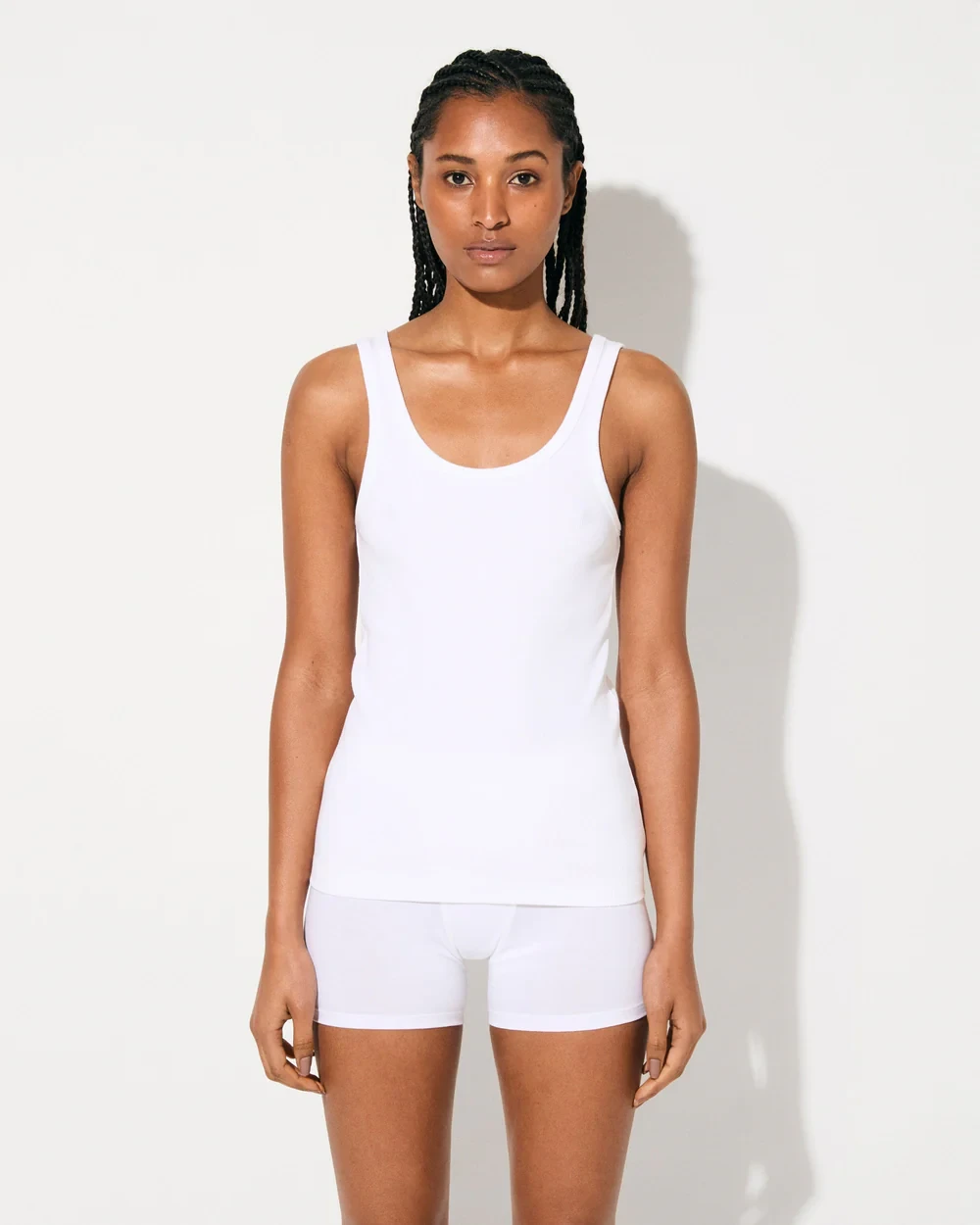 W-RIB TANK TOP WHITE