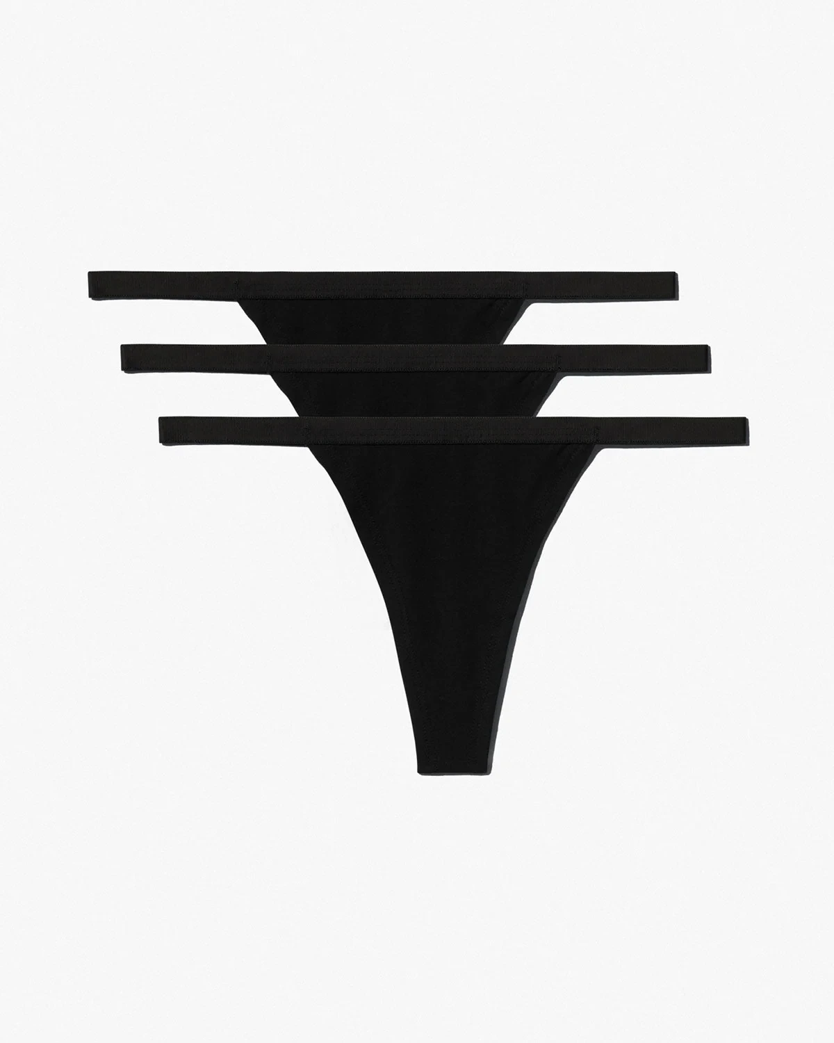 3 X STRING THONG BLACK