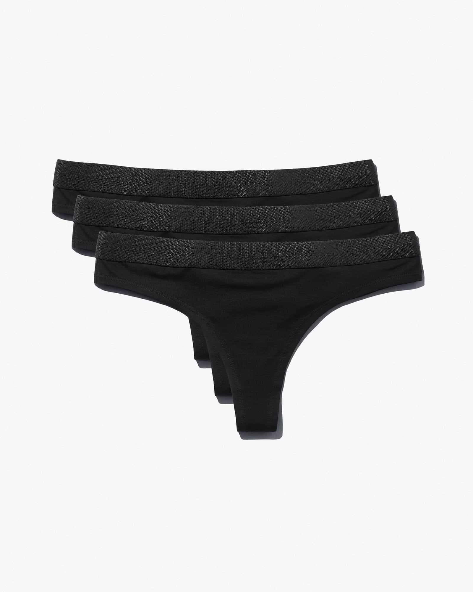 3 X THONG BLACK