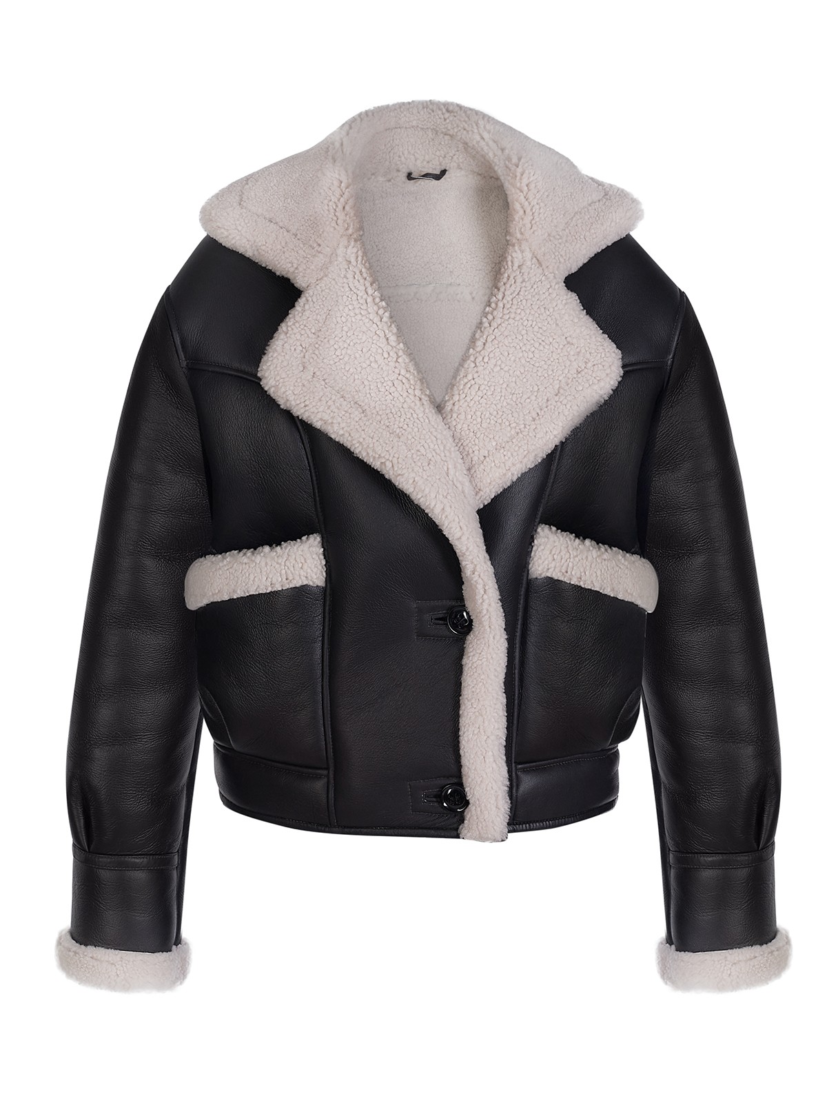 MARA SHEARLING JACKET IN BLACK