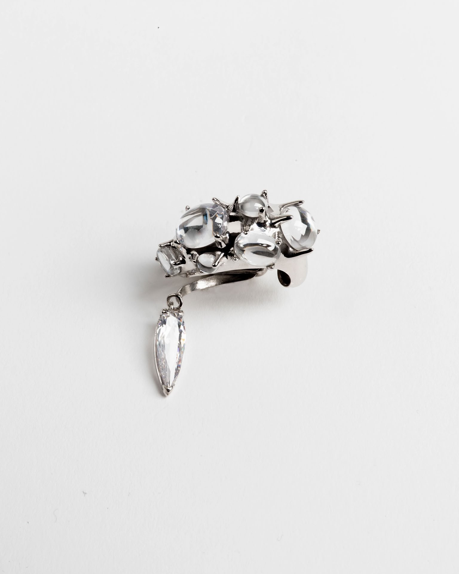 BLOWN CHARM EAR CUFF CLEAR SR - RH 