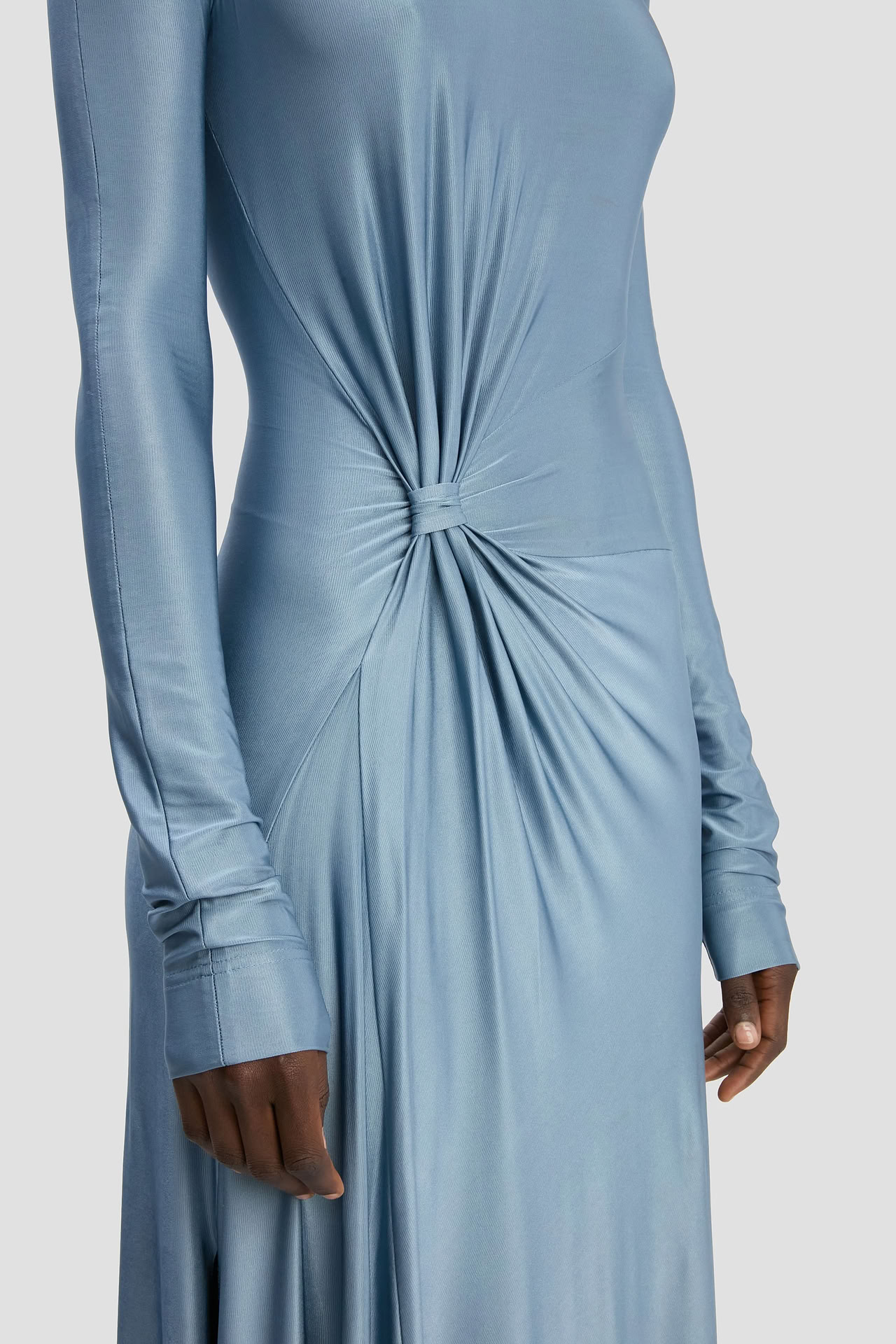 LONG SLEEVE TWIST DETAIL GOWN 