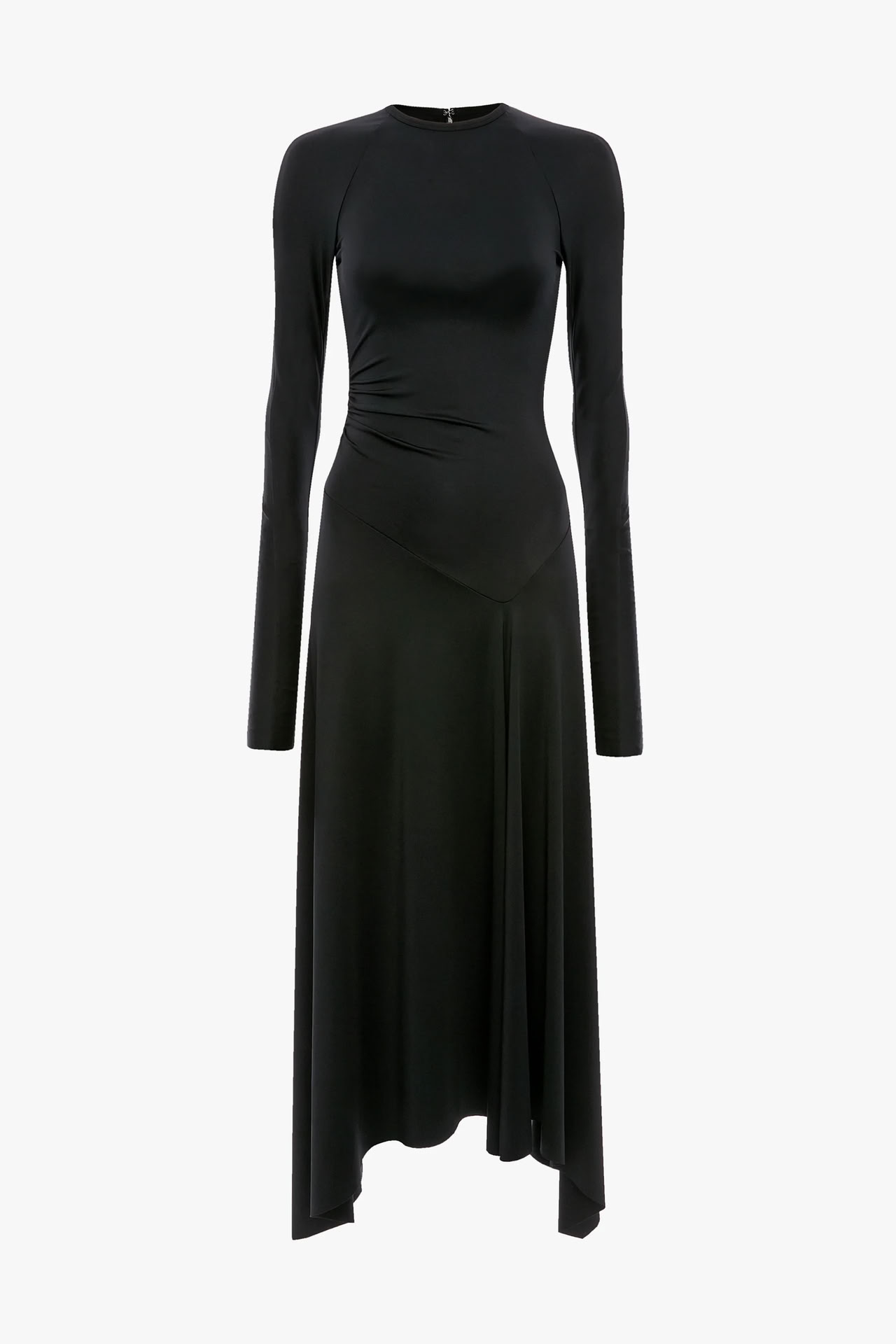 LONG SLEEVE MIDI DRESS IN BLACK