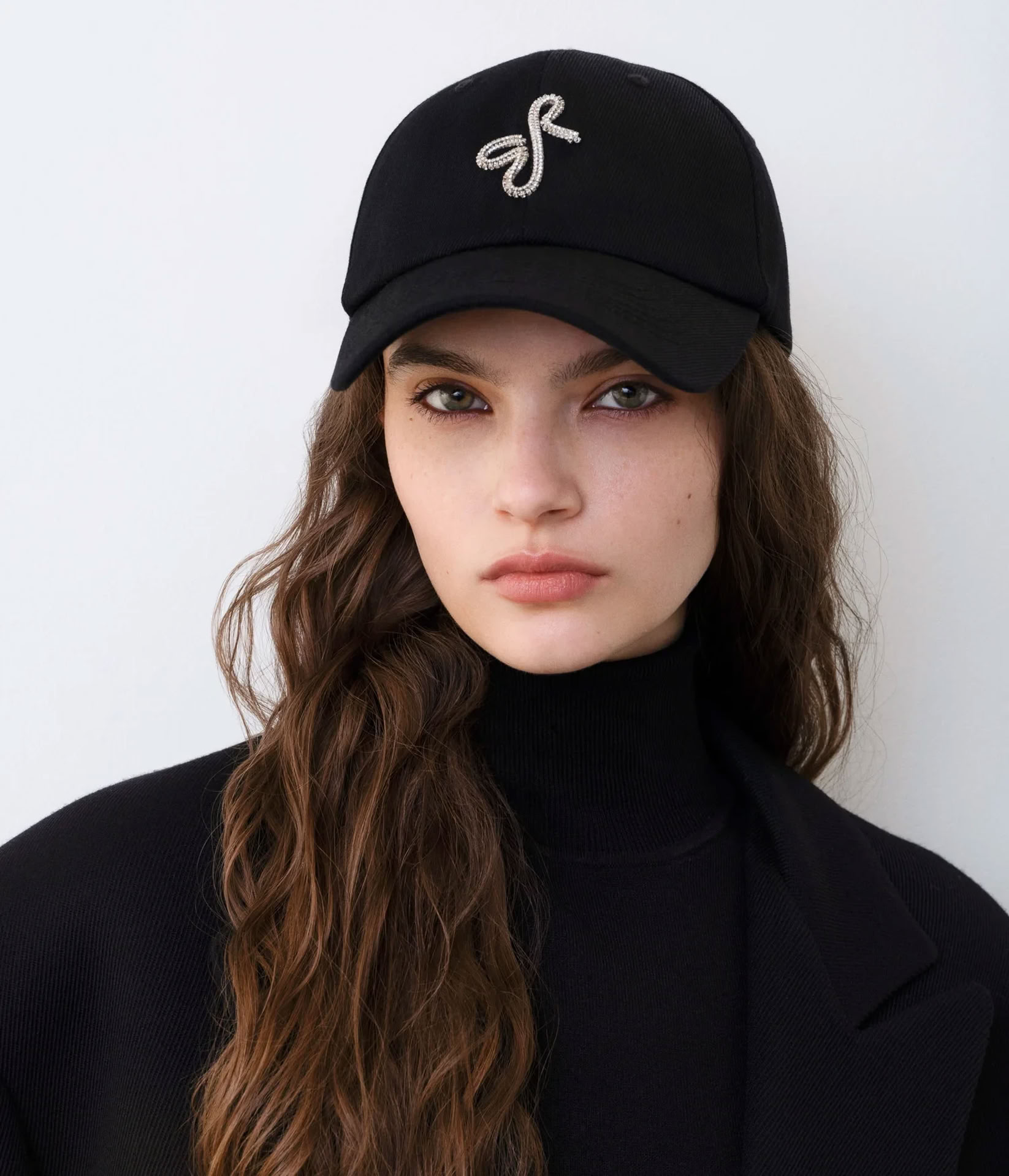  RUSLAN BAGINSKIY CRYSTAL-EMBELLISHED BASEBALL CAP IN BLACK