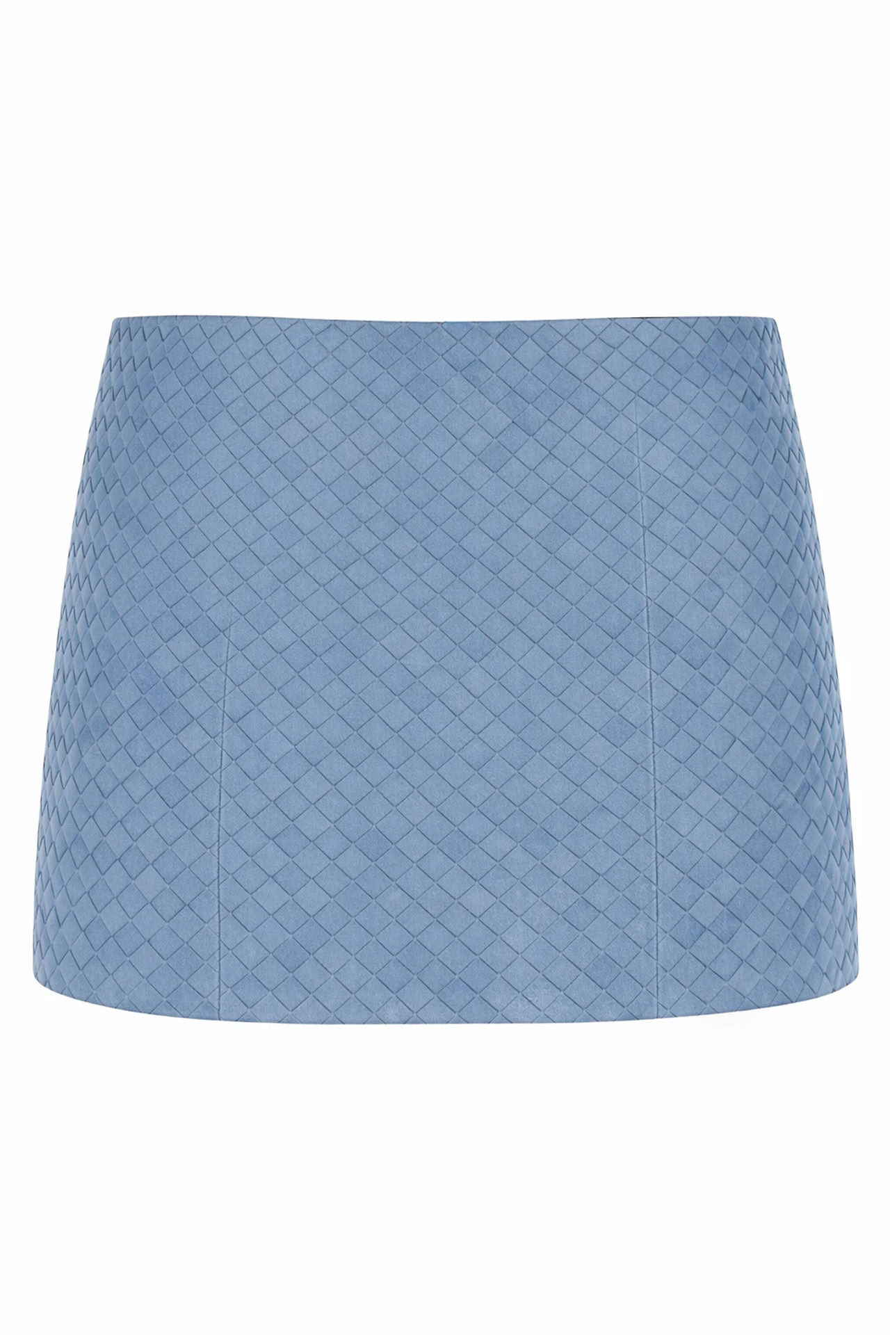 KENDRA SKIRT IN BLUE SUEDE