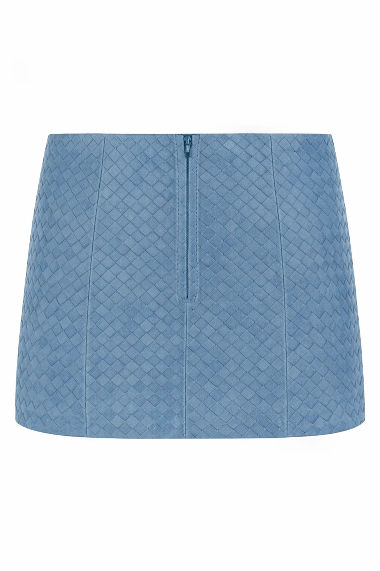 KENDRA SKIRT IN BLUE SUEDE