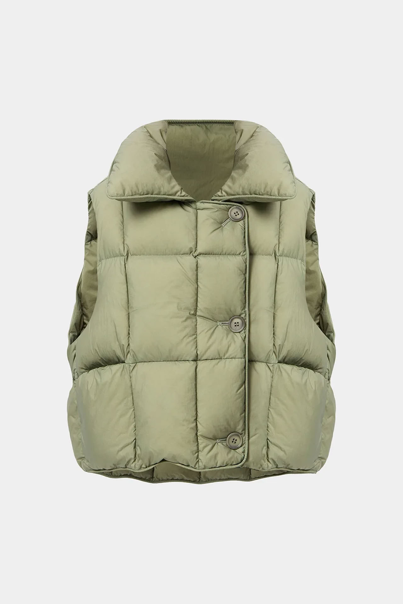 COZY CLOUD VEST OLIVE GREEN