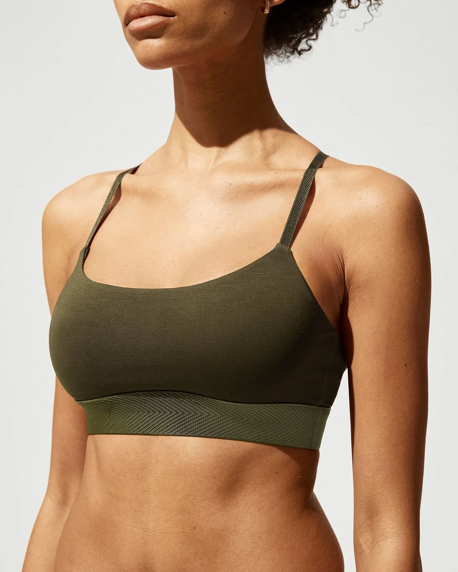 W-SCOOP BRALETTE OLIVE GREEN