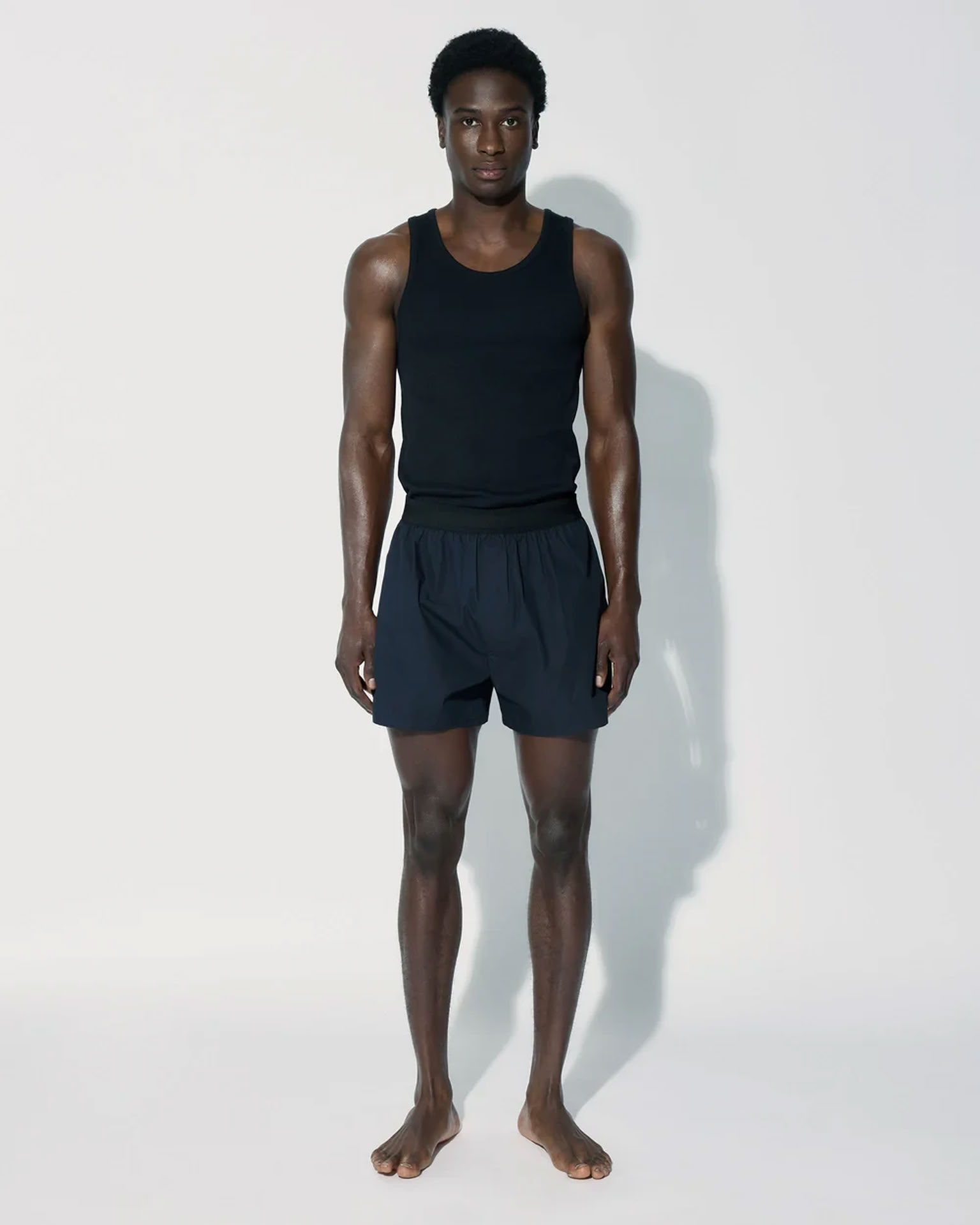 COTTON WOVEN BOXER SHORTS CLASSIC NAVY