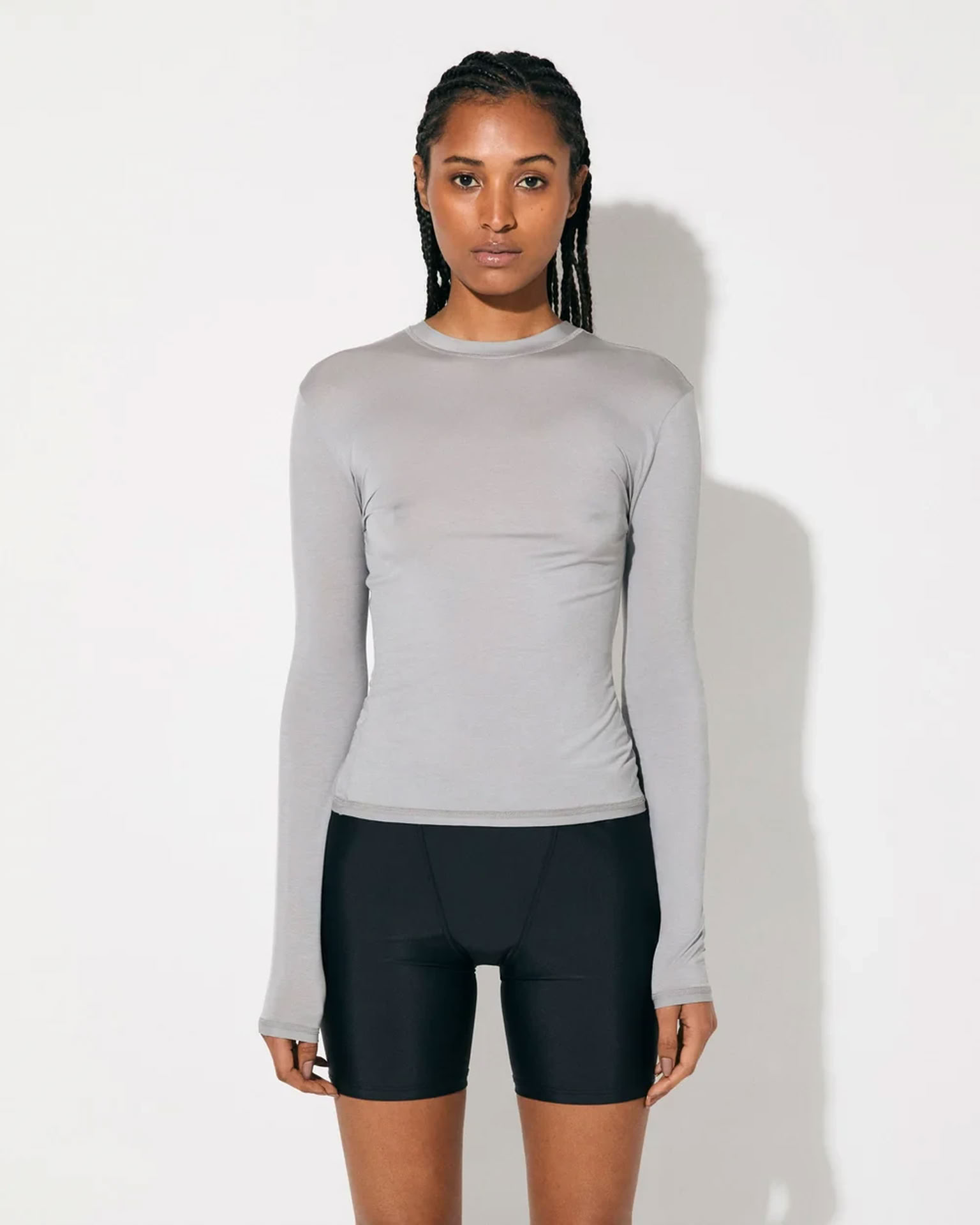 W-LW LS T-SHIRT CEMENT