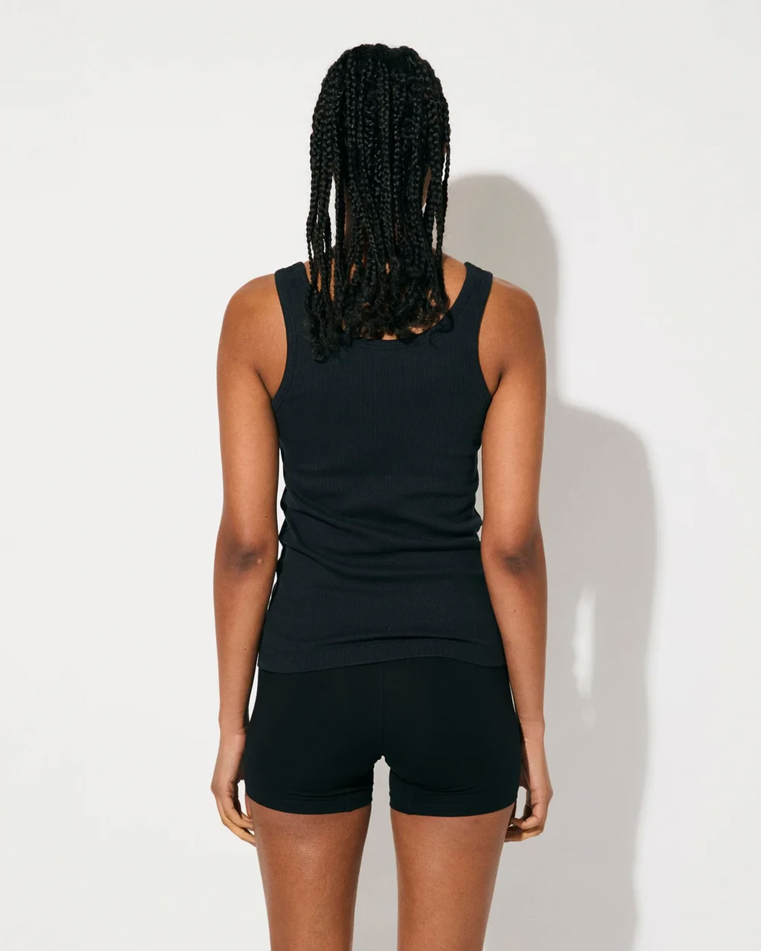 W-RIB TANK TOP BLACK