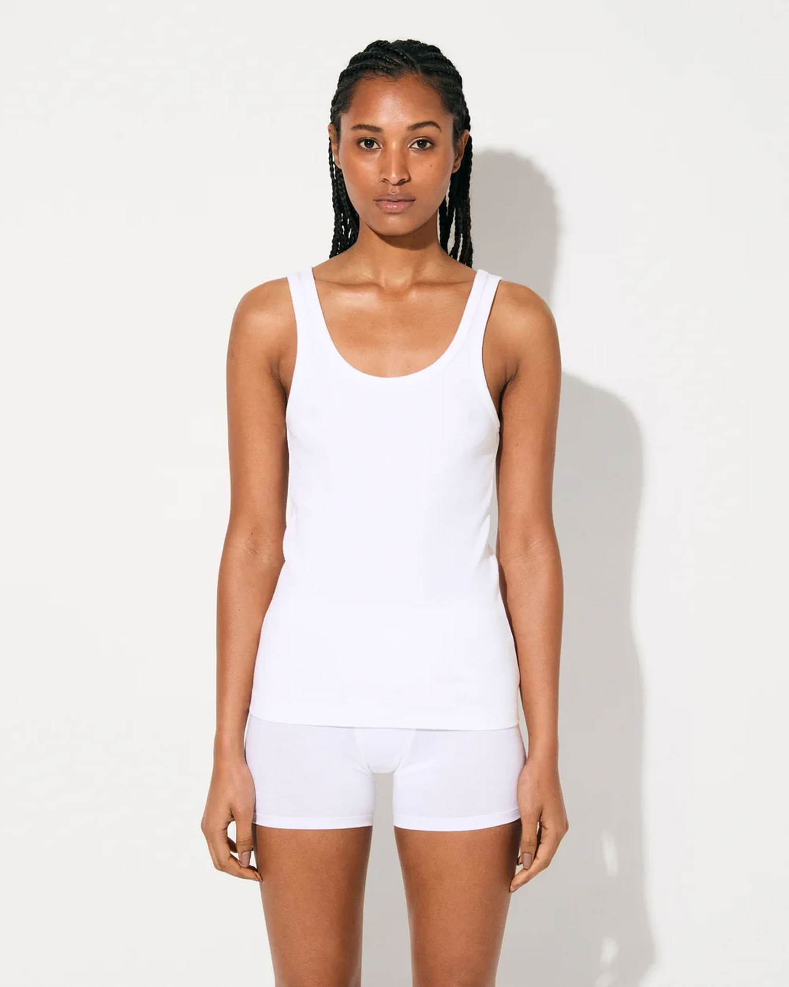 W-RIB TANK TOP WHITE