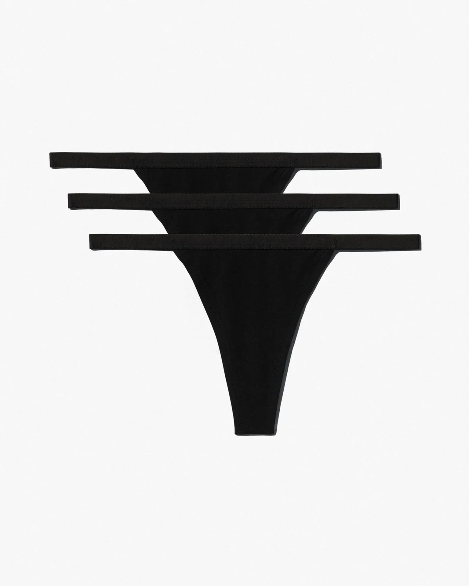 3 X STRING THONG BLACK