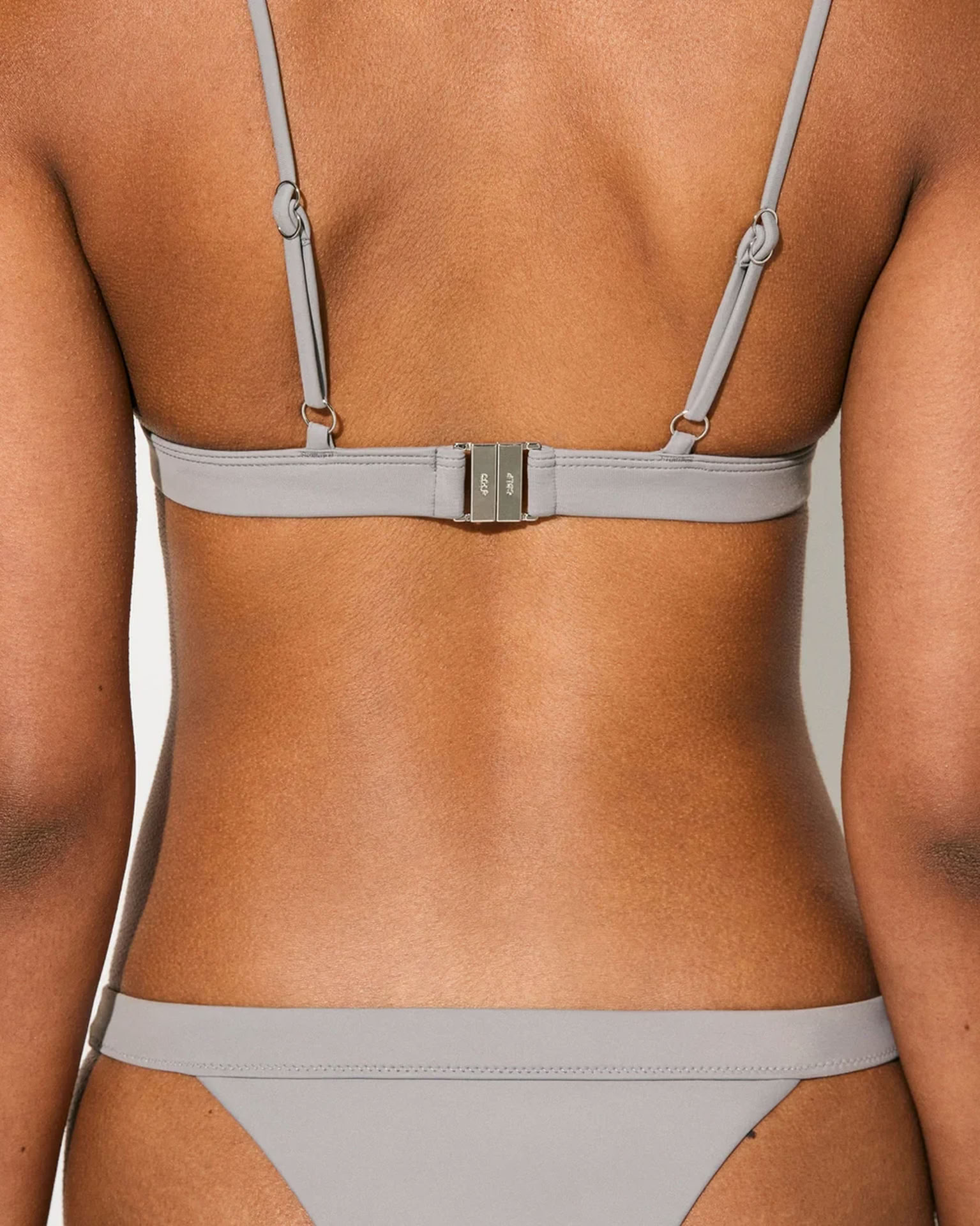 W - TRIANGLE TOP AND BIKINI BRIEF IN SLATE