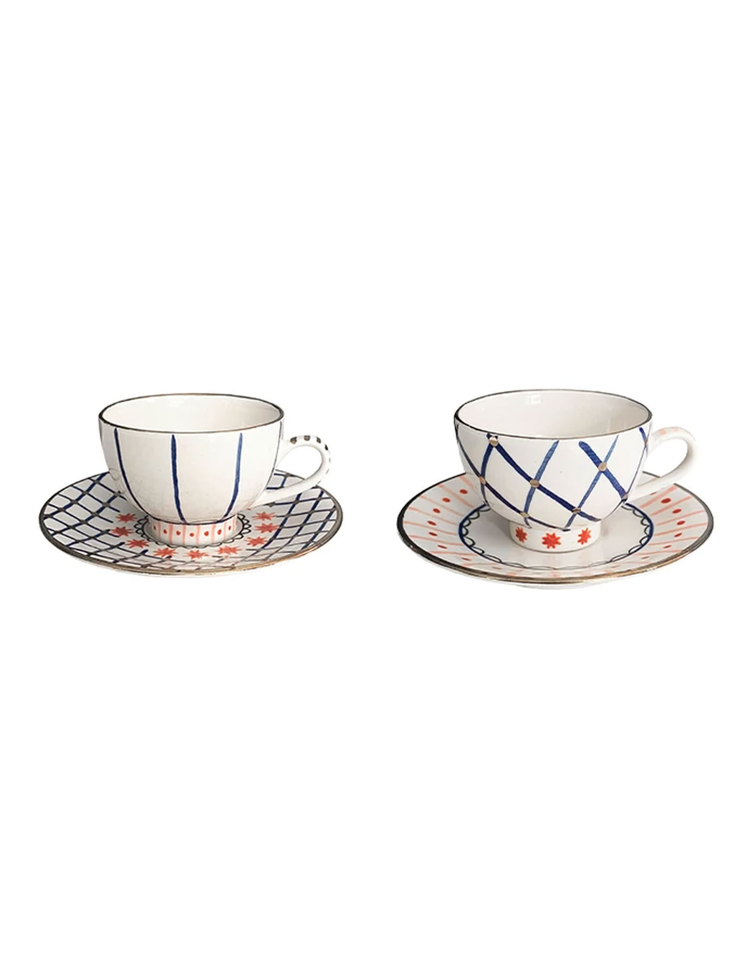 SET OF TWO TEA CUPS MULTI