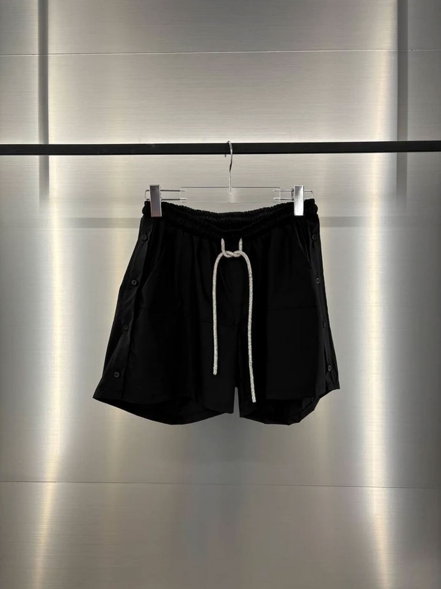 BLACK RECYCLED SHIRT-SHORTS 97 B 