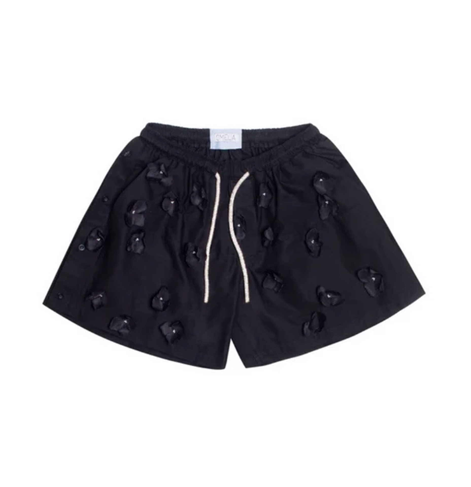 BLACK RECYCLED SHIRT-SHORTS 97 B 