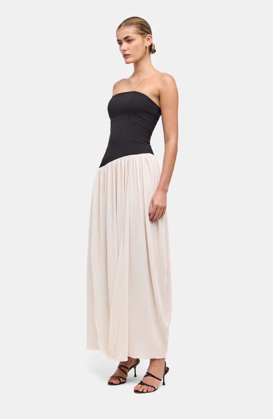 BALLAD DRESS IN BLACK/IVORY